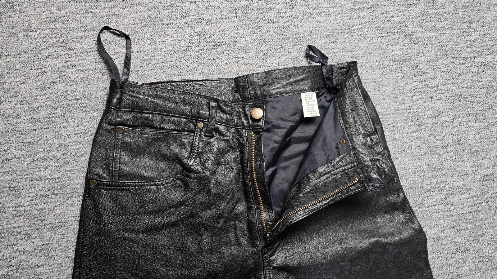 Other Buster Genuine Leather Pants Women W28 Black High Rise Size 28" / US 6 / IT 42 - 5 Thumbnail