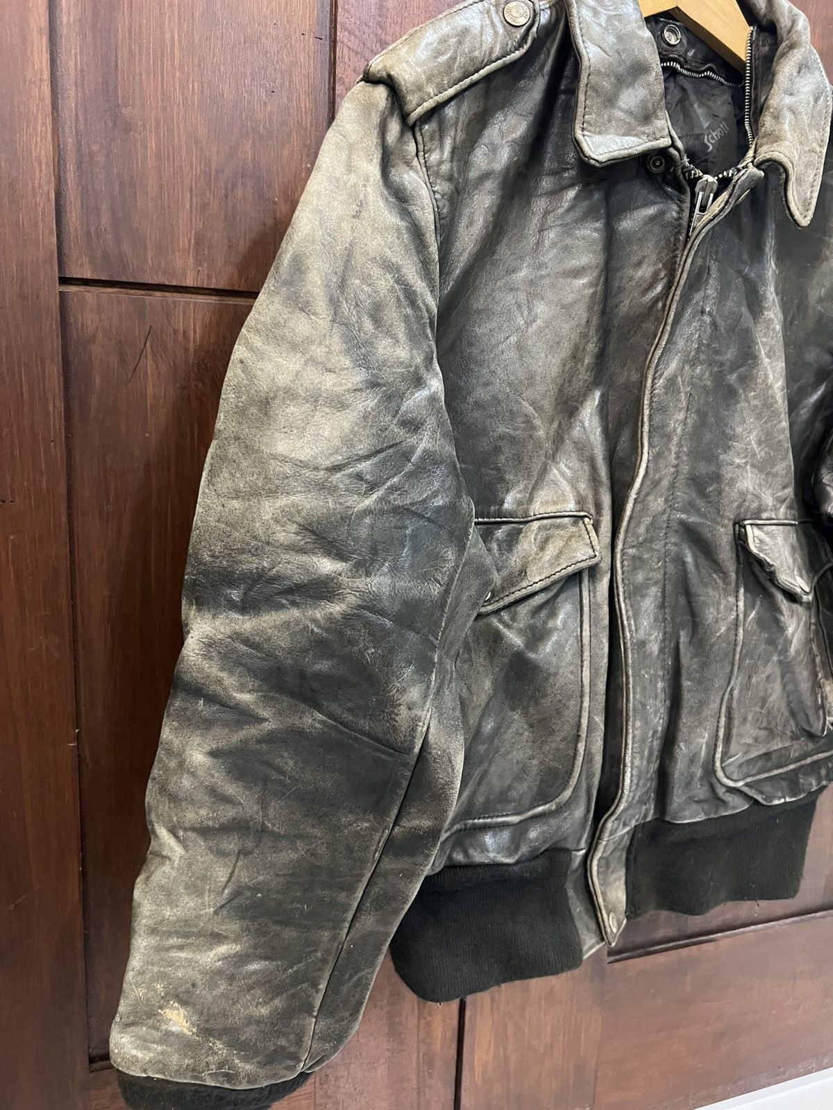 Schott Vintage Schott Genuine Leather Jacket Size US L / EU 52-54 / 3 - 3 Thumbnail