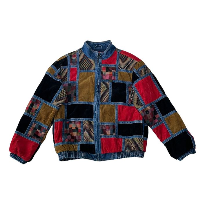 Supreme Patchwork corduroy zip jacket | Grailed