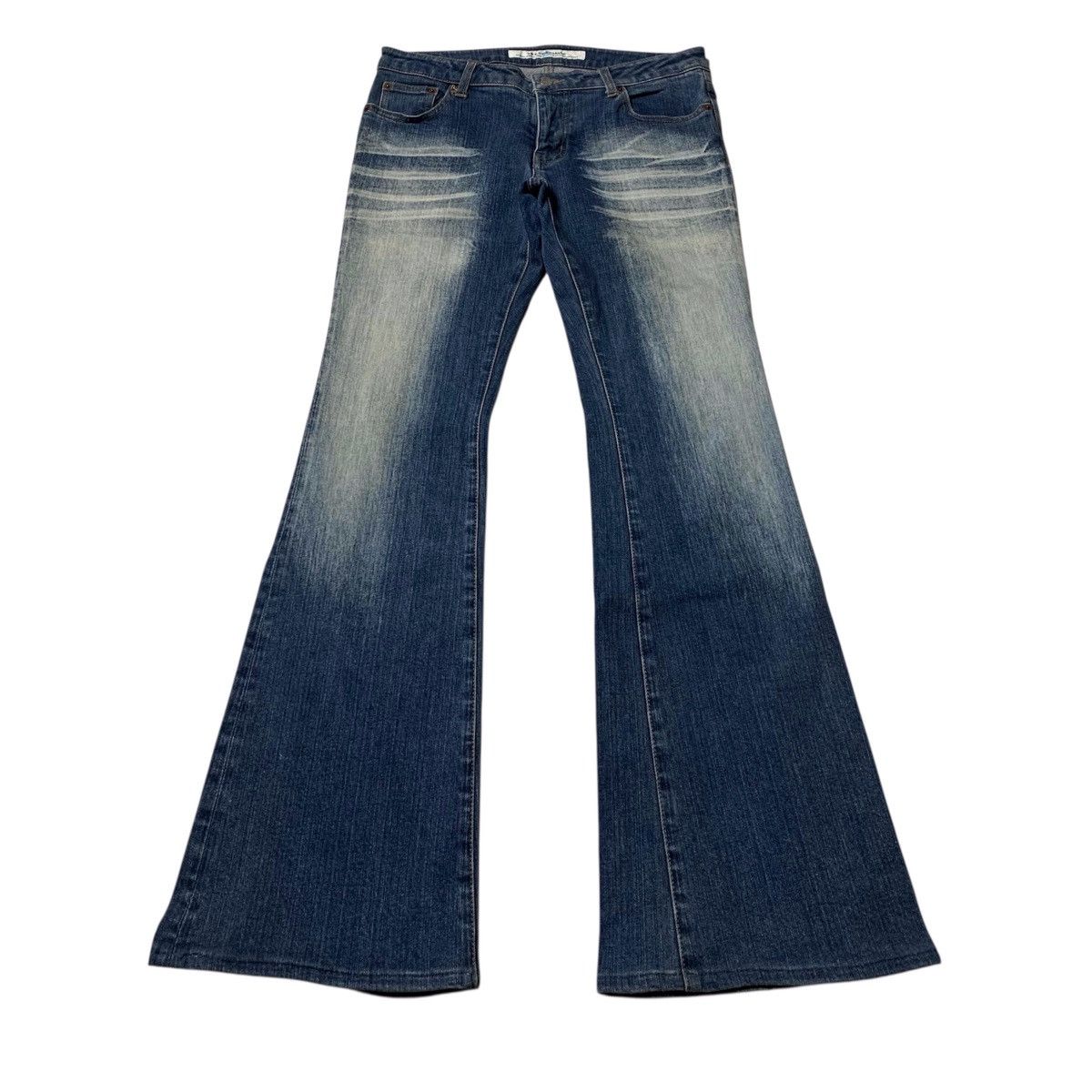 Japanese Brand × KMRii × Le Grande Bleu (L.G.B.) 🤩 Amazing Flared Oo-La-La Sasson Bootcut Faded Jeans Size US 29 - 7 Thumbnail