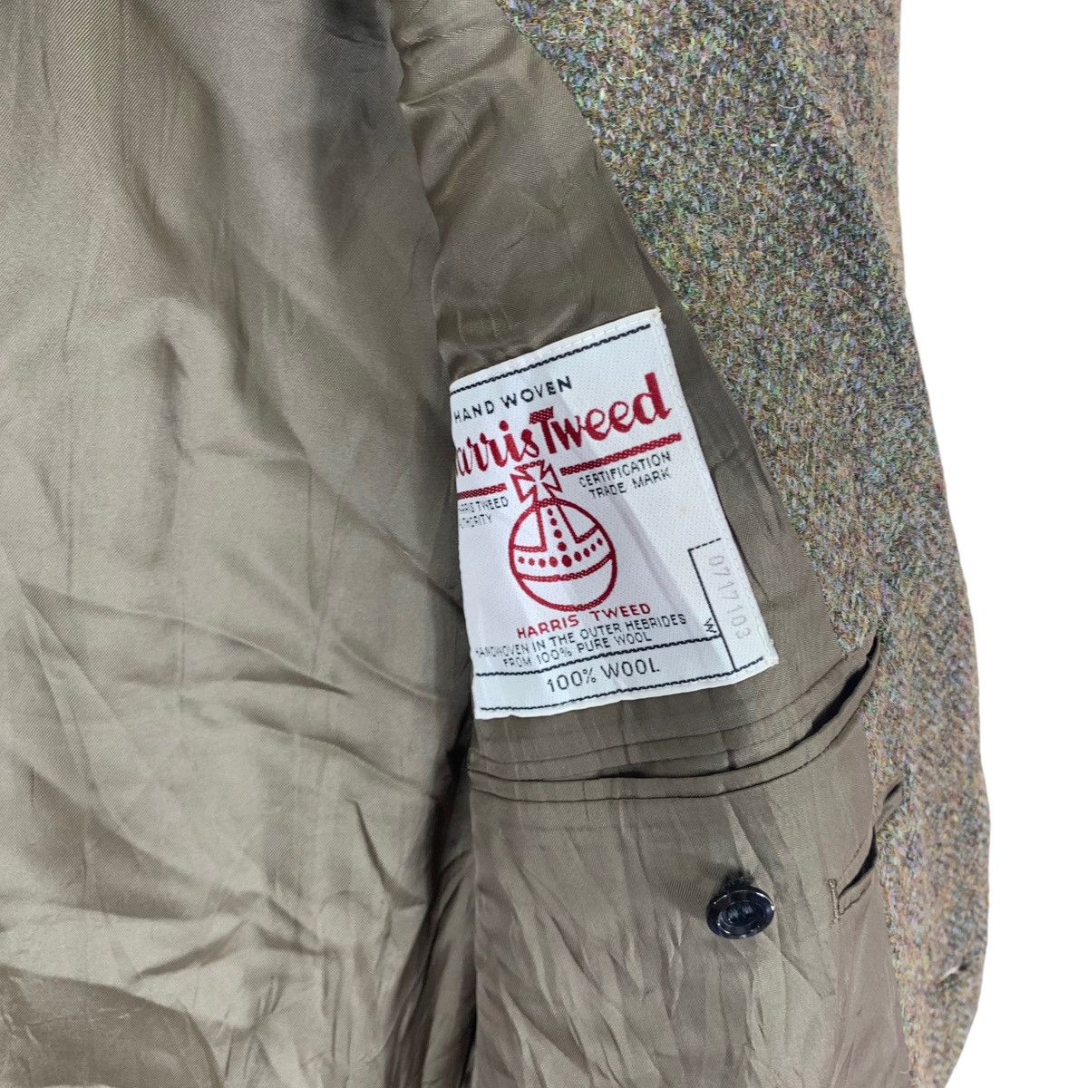 Harris Tweed × Vintage 🔥🔥HARRIS TWEED HAND WOVEN WOOL COAT Size US M / EU 48-50 / 2 - 6 Thumbnail