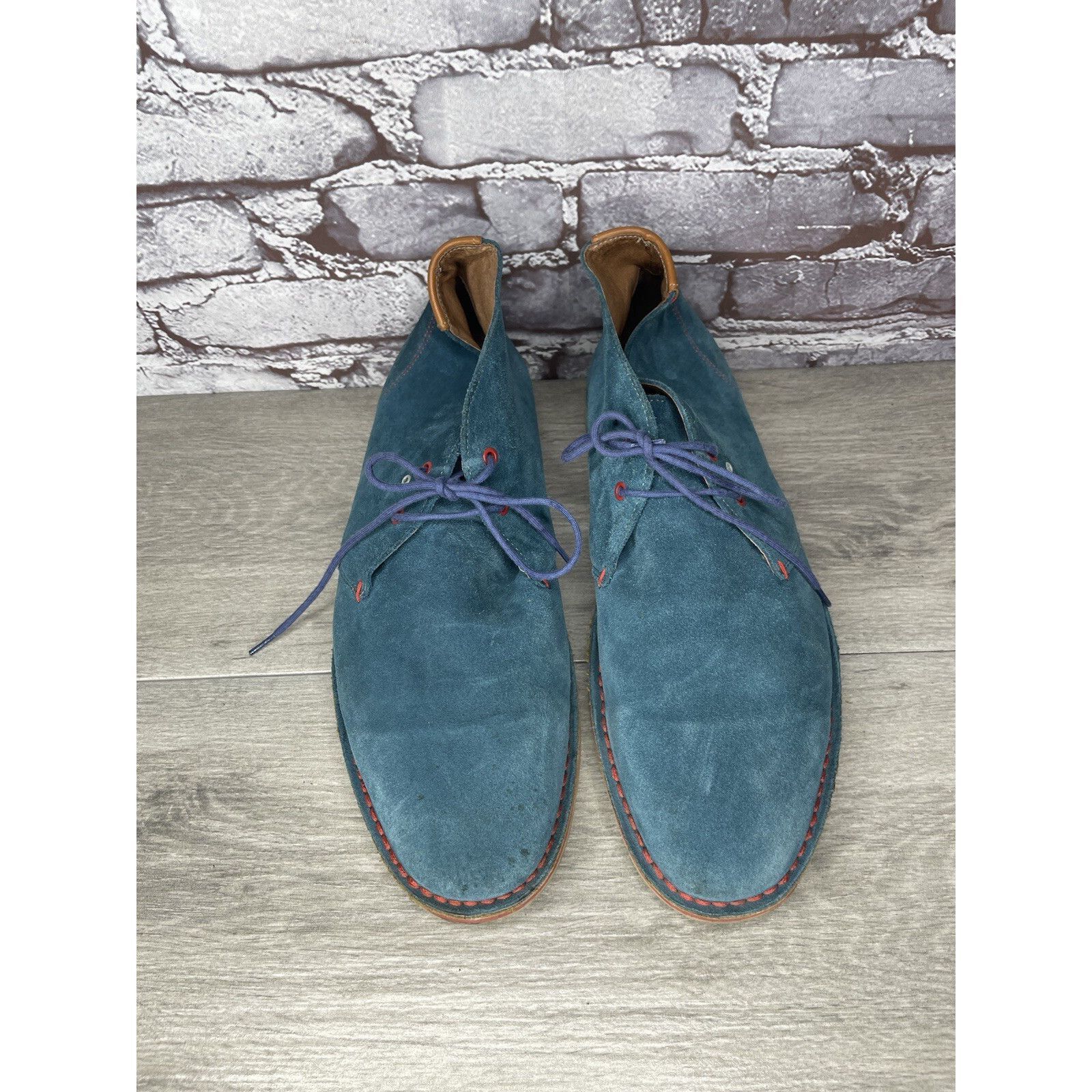 Ted Baker Ted Baker London Blue Suede Leather Lace Ankle Chukka Boots Size US 11 / EU 44 - 11 Thumbnail