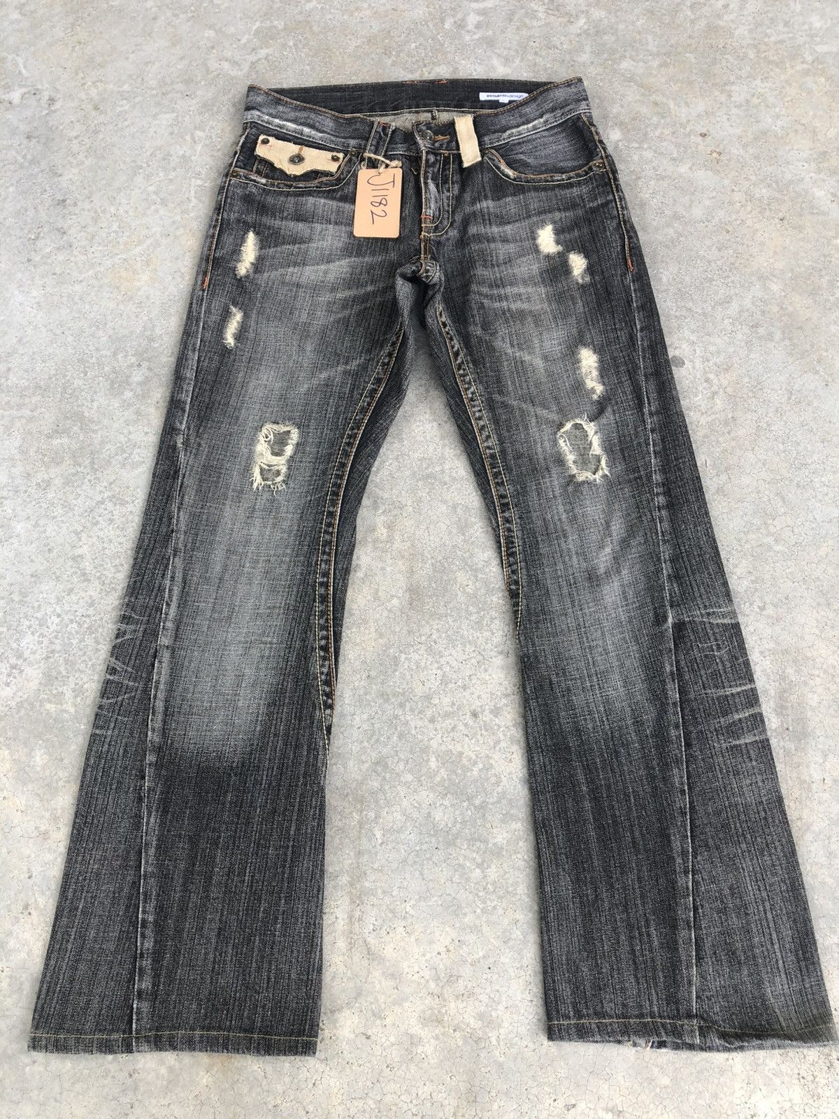semanticdesign Semantic Design Flared Jeans Distressed Jeans Size US 32 / EU 48 - 1 Thumbnail