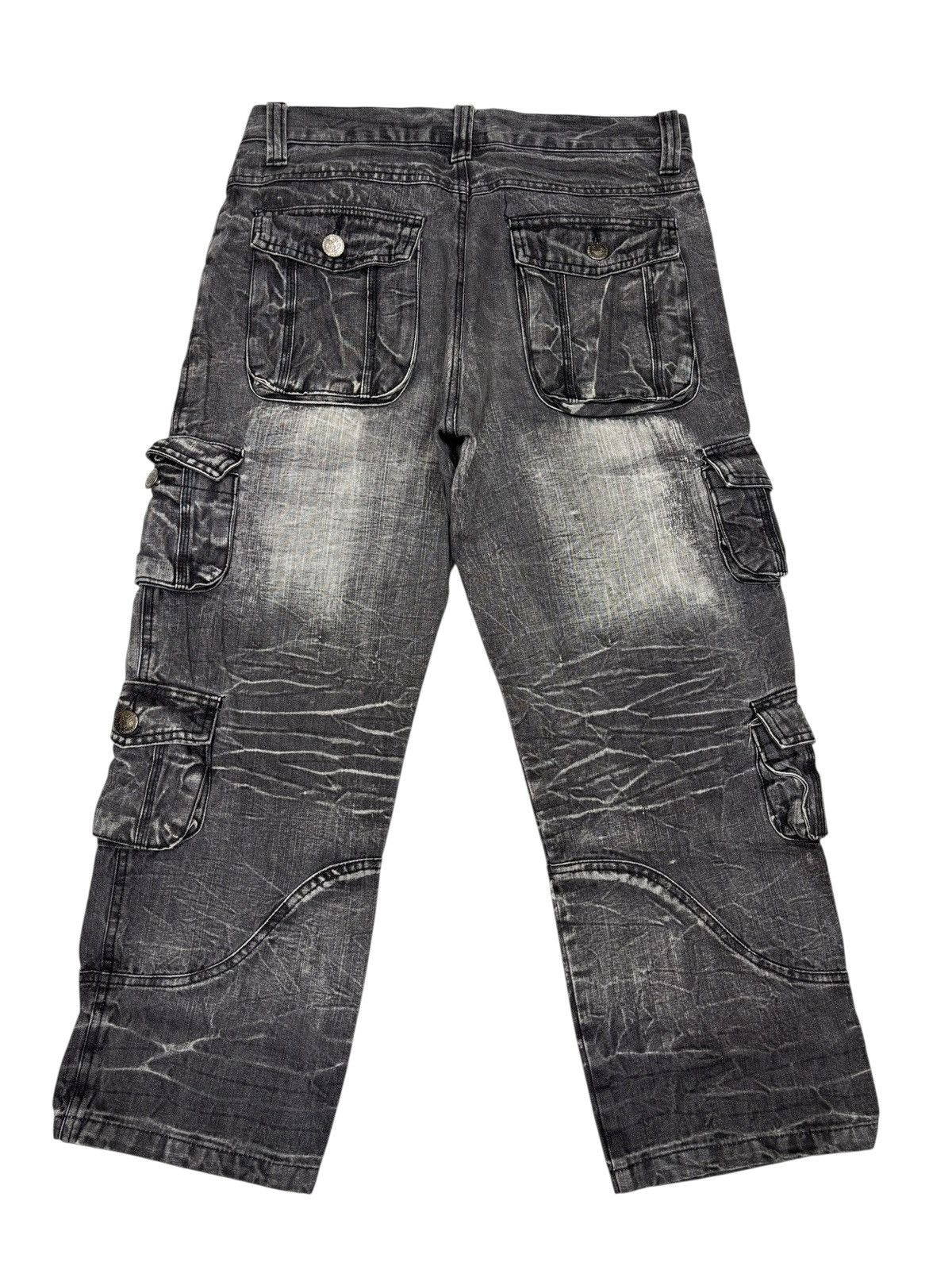 LOWBOX LOWBOX 🇯🇵 CARGO JEANS CROPPED DENIM CARGO PANTS Size US 30 / EU 46 - 8 Thumbnail