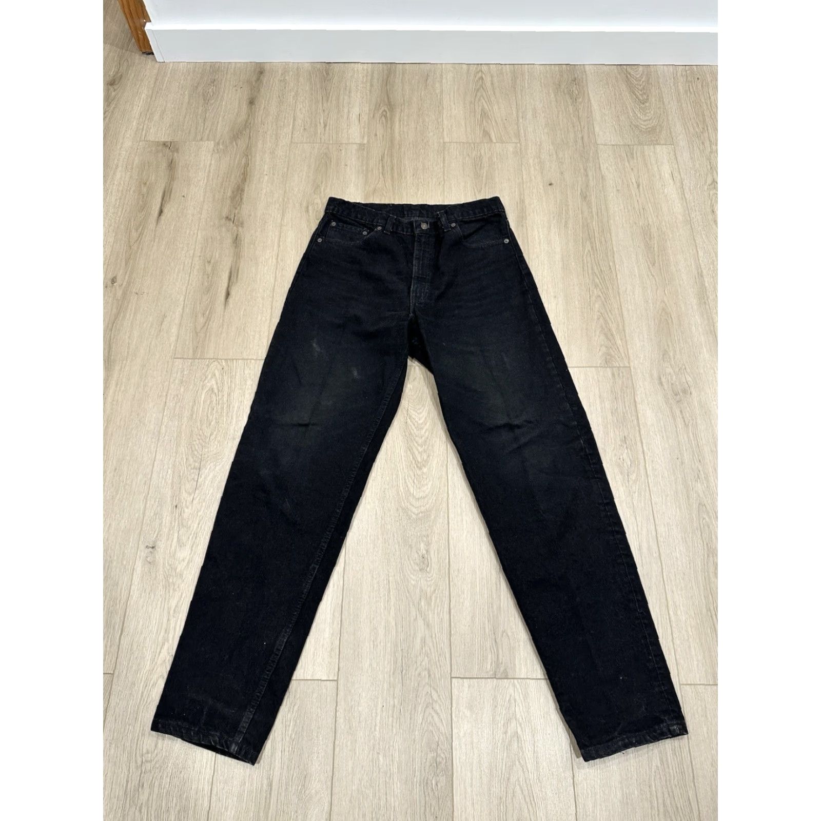 Levi's VINTAGE Levi's 550 Jeans Mens 34x34 Black Denim Cotton Straight Relaxed Made USA Size US 34 / EU 50 - 6 Thumbnail