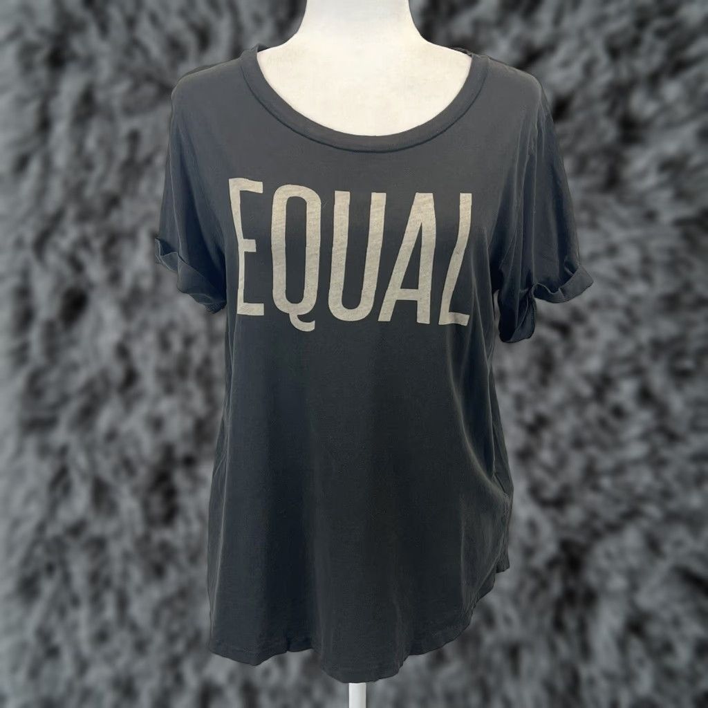 Sol Angeles Anthropologie x Sol Angeles T-Shirt Equal - Black - Short Sleeve - Cotton - Medium - Women Size M / US 6-8 / IT 42-44 - 1 Thumbnail