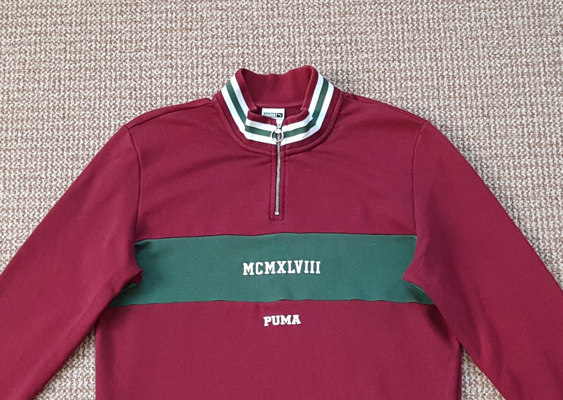 Puma Puma MCMXLVIII Sweatshirt Pullover Quarter Zip sz M Size US M / EU 48-50 / 2 - 2 Thumbnail