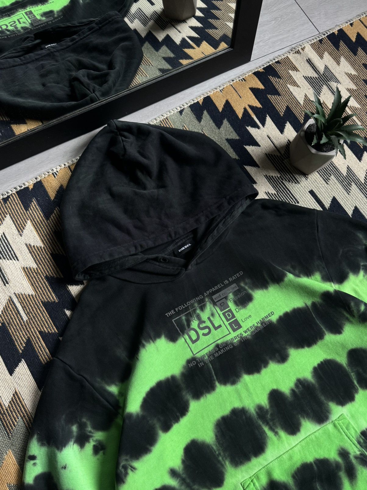 Diesel Diesel Teen Reflective Print Tie-Dye Hoodie Size US S / EU 44-46 / 1 - 4 Thumbnail