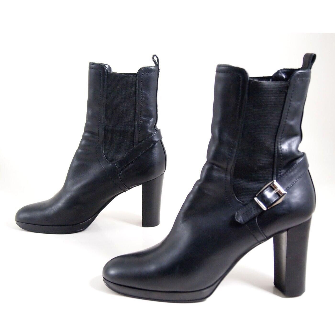 Sergio Rossi Sergio Rossi High Heel Boots Black Leather US 37.5 EU 7.5 Size US 7.5 / IT 37.5 - 2 Thumbnail