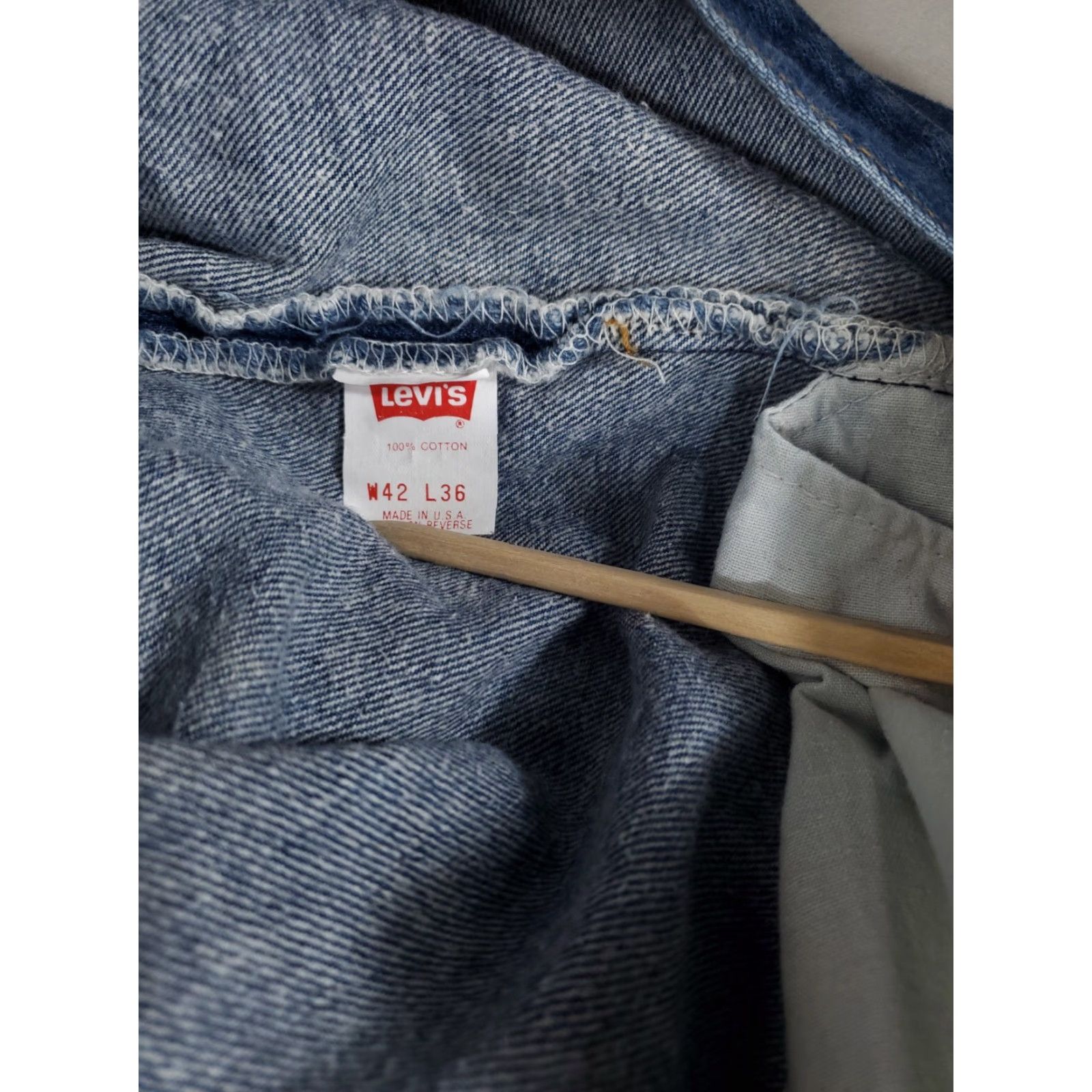 Levi's VINTAGE Levi's 501 XX Jeans Made USA Mens 39x33 Blue Straight 90s GT 501 VTG Made USA Mens 39x33 Actual Size US 39 - 3 Thumbnail