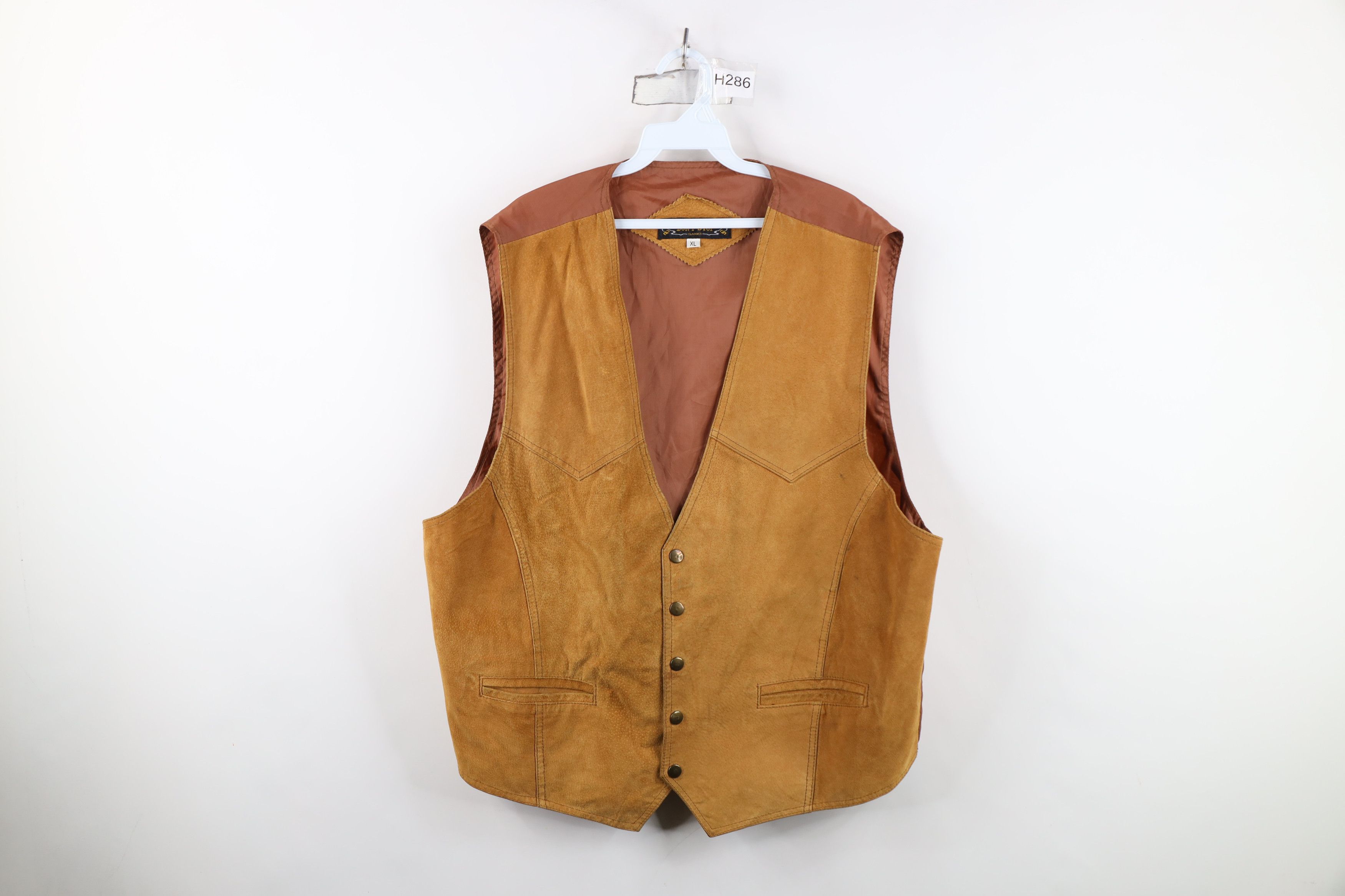 Vintage Vintage 90s Streetwear Western Suede Leather Vest Jacket Size US XL / EU 56 / 4 - 1 Thumbnail