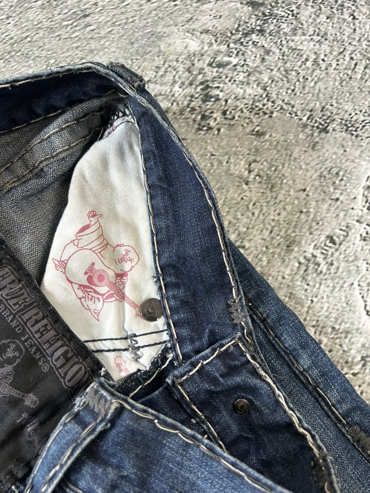 True Religion True Religion vintage jeans navy blue thick stitching Y2K Size US 29 - 10 Thumbnail