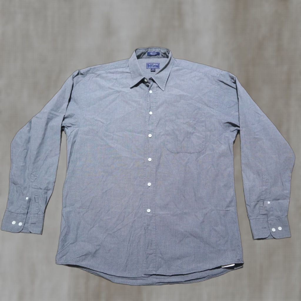 Vintage VINTAGE Ivy Crew Shirt Gray Long Sleeve Button-Down Breast Pocket Mens Size 16 34 / 35 Size US L / EU 52-54 / 3 - 1 Thumbnail