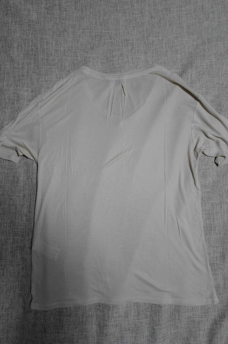 Saint Laurent Paris Saint Laurent Paris Off-white stone washed mulberry silk T Size S / US 4 / IT 40 - 2 Thumbnail