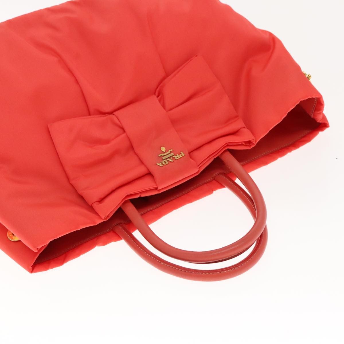 Prada PRADA Hand Bag Nylon Orenge Sunset Gold Size ONE SIZE - 6 Thumbnail