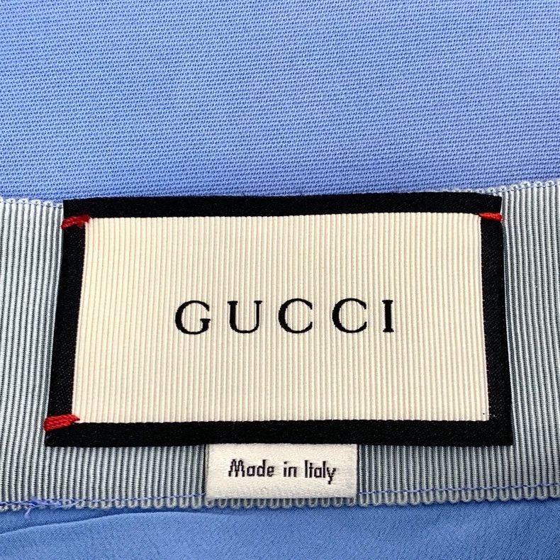 Gucci Gucci Blue hem ruffle mulberry silk casual skirt Size 26" / US 2 / IT 38 - 5 Thumbnail