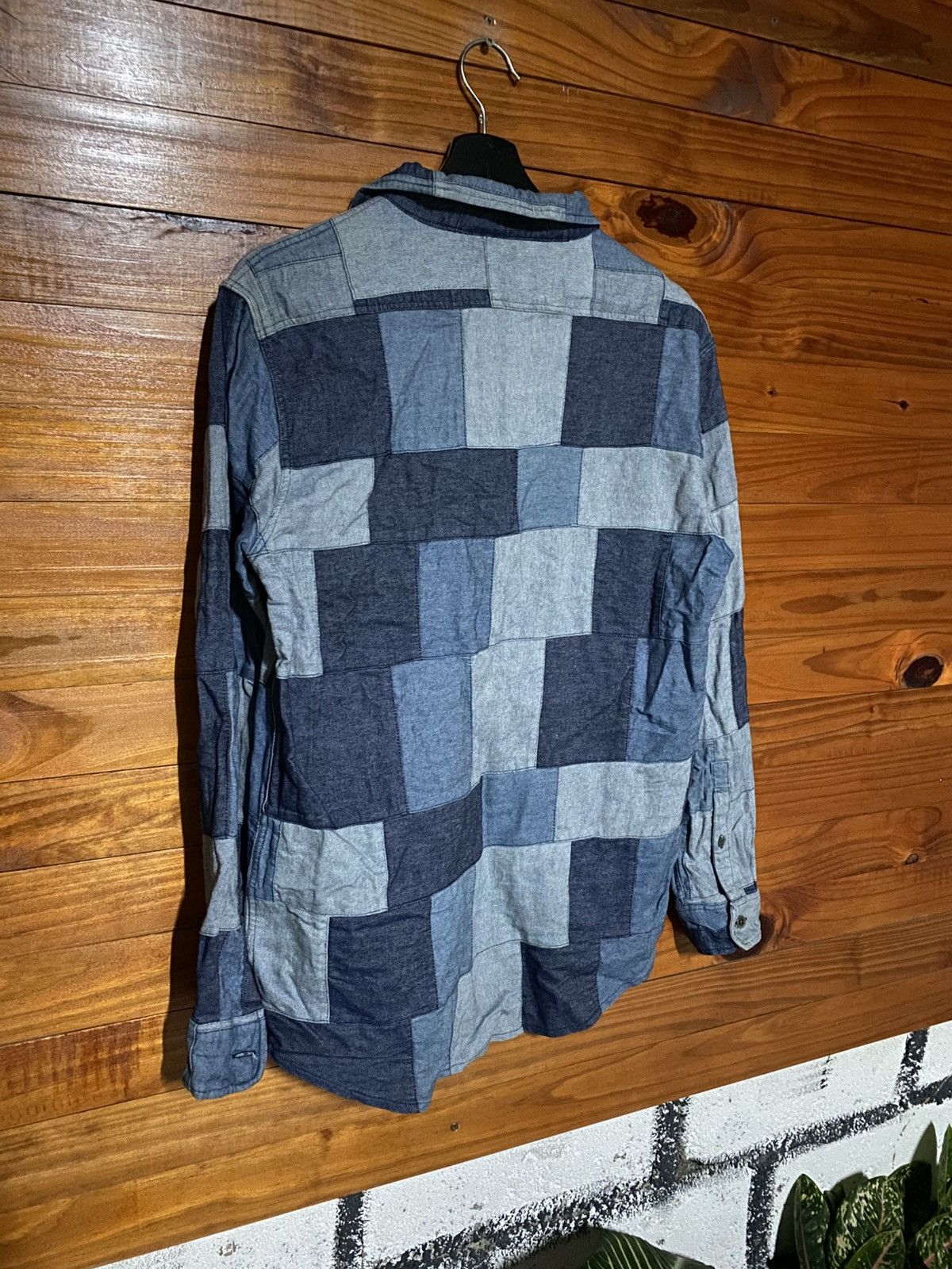 Ben Davis Ben Davis Patchwork Chambray Shirt Indigo Workwear Shirt Size US M / EU 48-50 / 2 - 11 Thumbnail