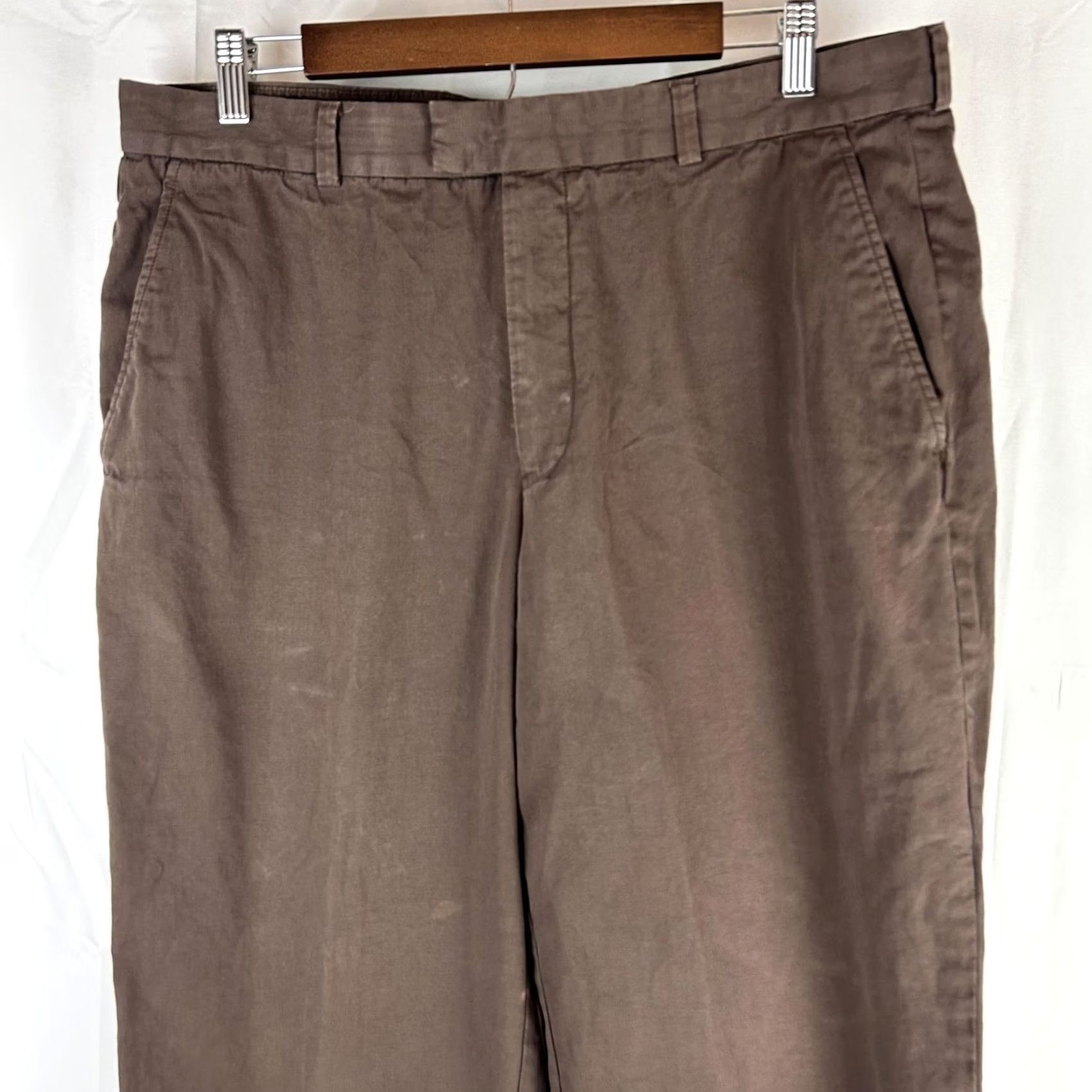Ermenegildo Zegna Ermenegildo Zegna Pants Men Brown Cotton Chino Dress Slacks 36x29 Casual Romania Size US 38 / EU 54 - 4 Thumbnail