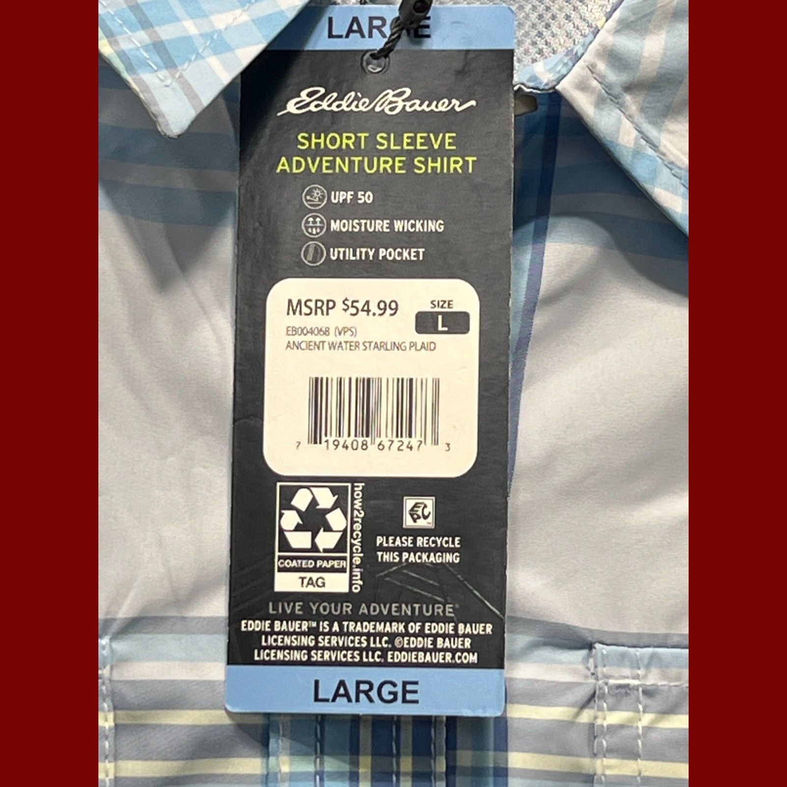 Other Eddie Bauer - Women's Moisture Wicking Short Sleeve Shirt - Size L / US 10 / IT 46 - 10 Thumbnail