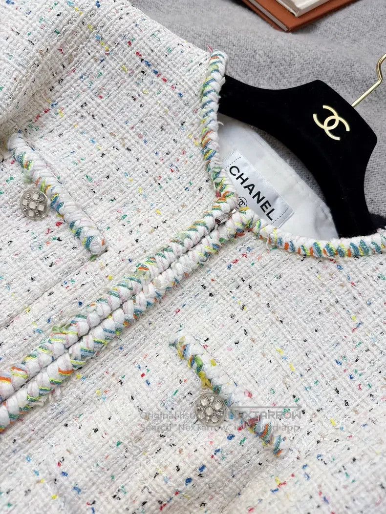 Chanel Chanel 19s beach series beige rolled edge four-pocket knit Size XXS / US 00 / IT 34 - 4 Thumbnail