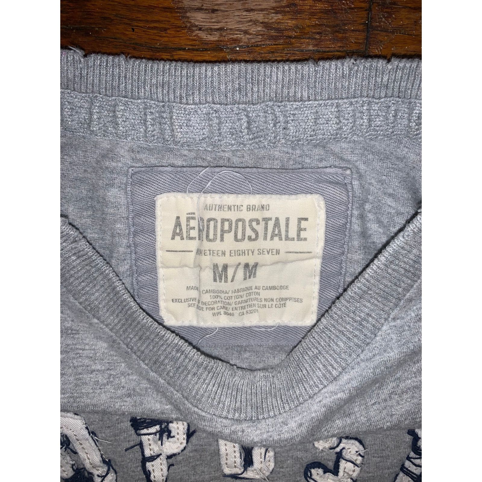 Aeropostale Y2K Aeropostale Athletic 87 Tee Grey Medium Mallcore Shirt Size US M / EU 48-50 / 2 - 3 Thumbnail