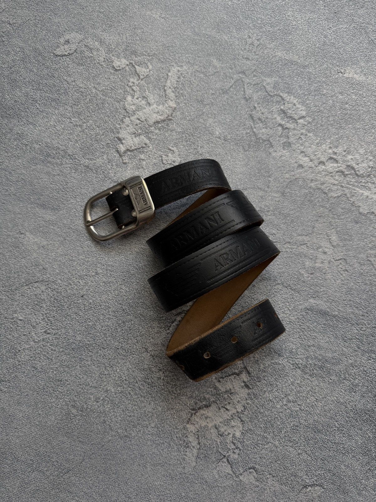 Armani Vintage Giorgio Armani Belt Leather Y2K Metal Details Size ONE SIZE - 1 Thumbnail