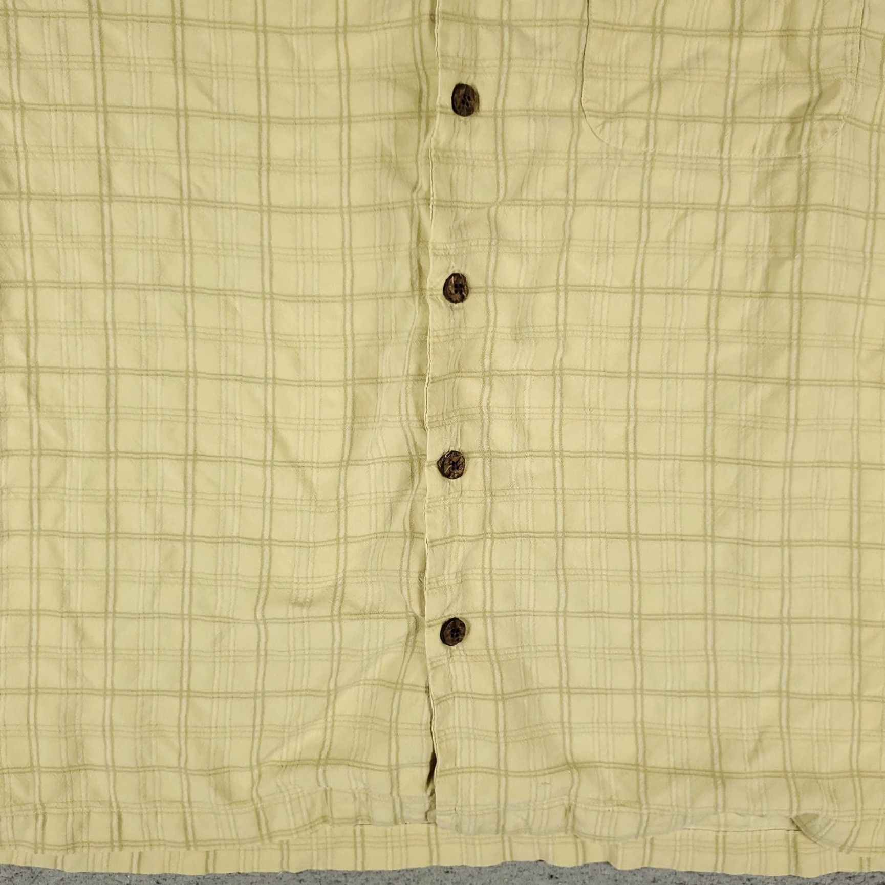 Tommy Bahama Tommy Bahama Shirt Mens Medium Yellow Plaid Hawaiian Button-Up Short Sleeve Size US M / EU 48-50 / 2 - 3 Thumbnail