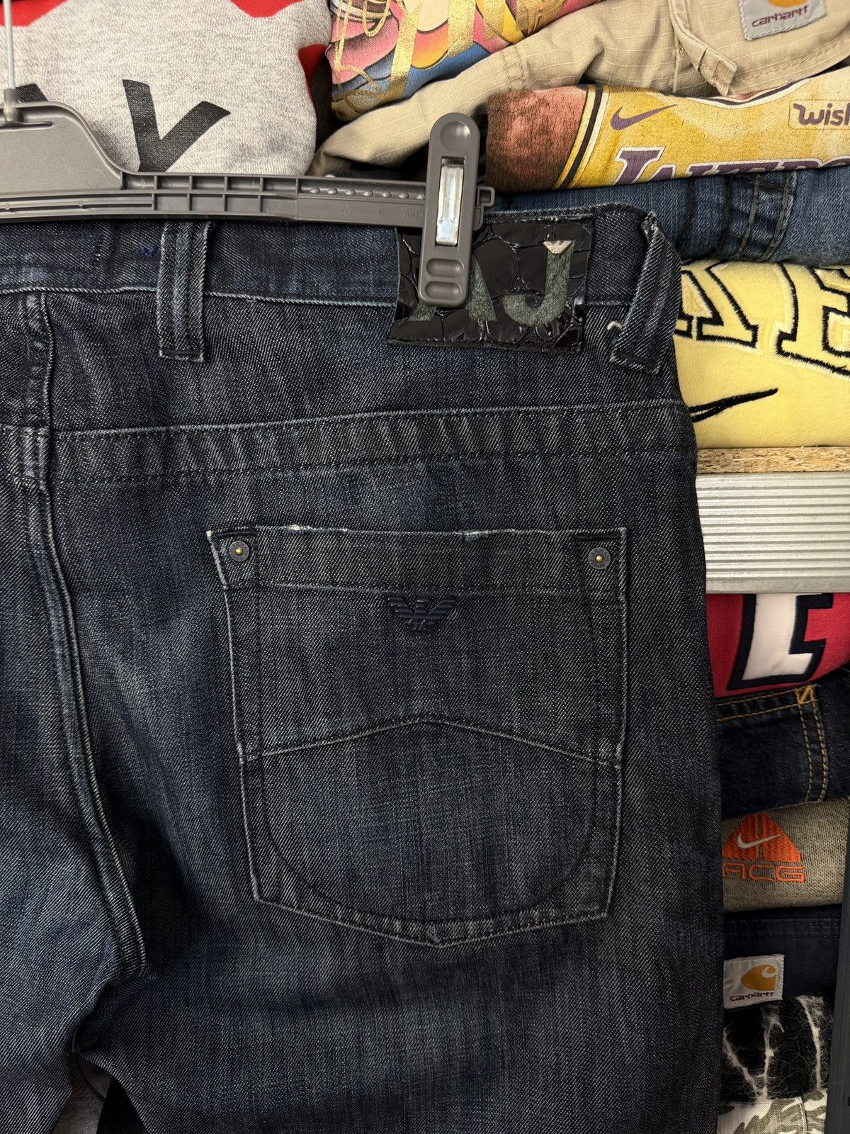 Armani Vintage Armani Jeans Distressed Y2k Fire Jeans Pants Size US 38 / EU 54 - 9 Thumbnail