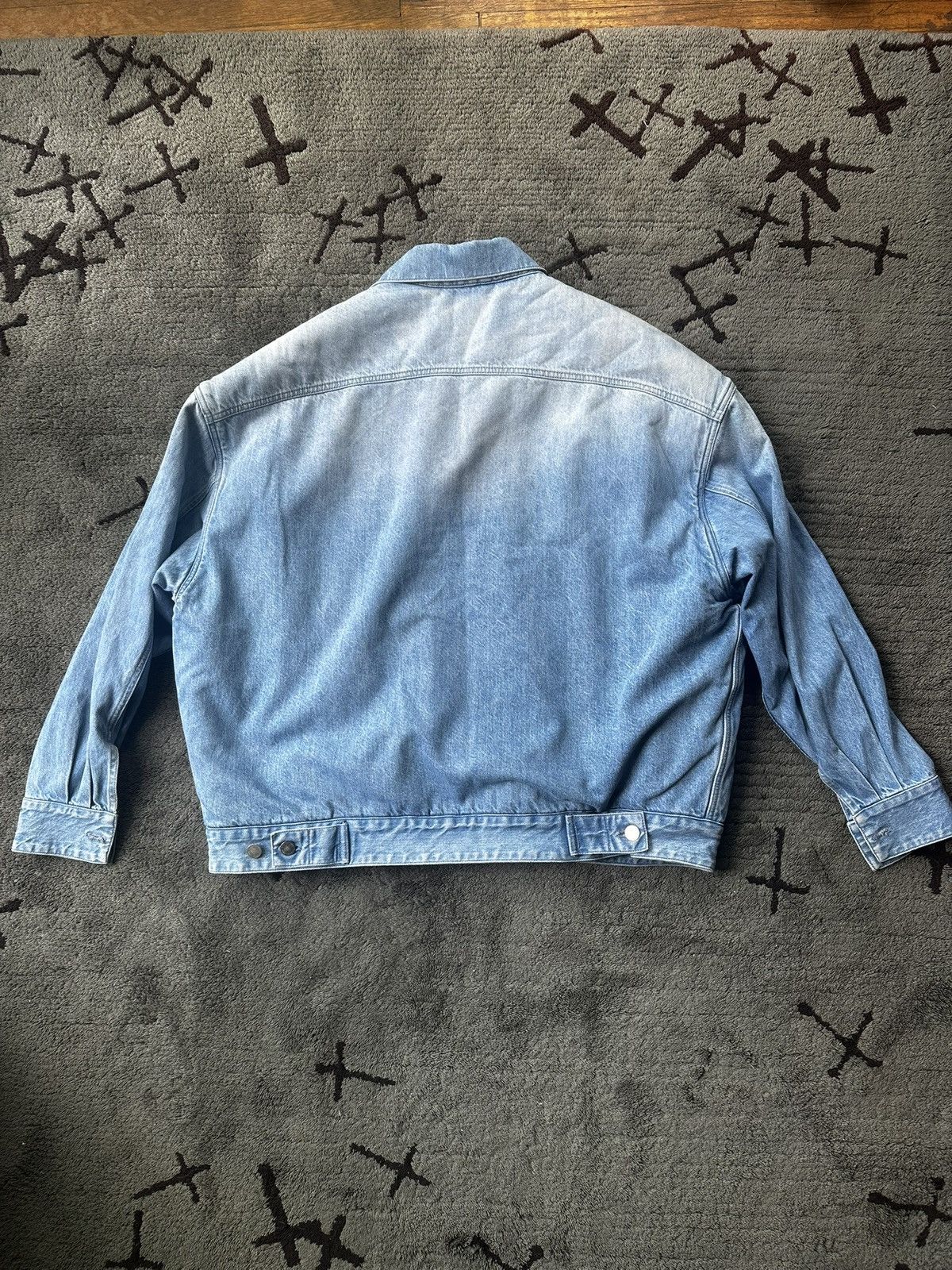 Raf Simons Raf Simons Big Fit Denim Green Faux Fur Lined Jacket Sunfade Size US S / EU 44-46 / 1 - 12 Thumbnail
