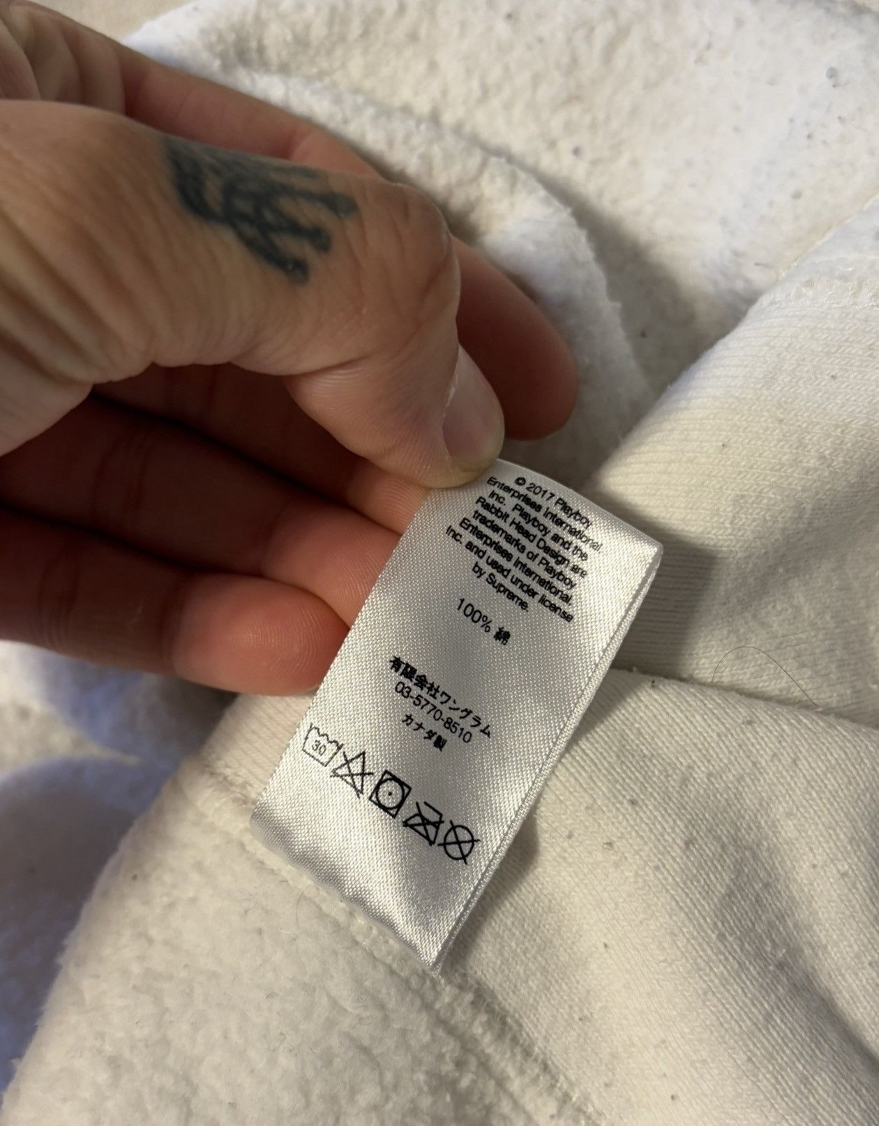 Supreme Supreme x Playboy bunny Hoodie White Mens Size Small FW17 Size US S / EU 44-46 / 1 - 9 Thumbnail