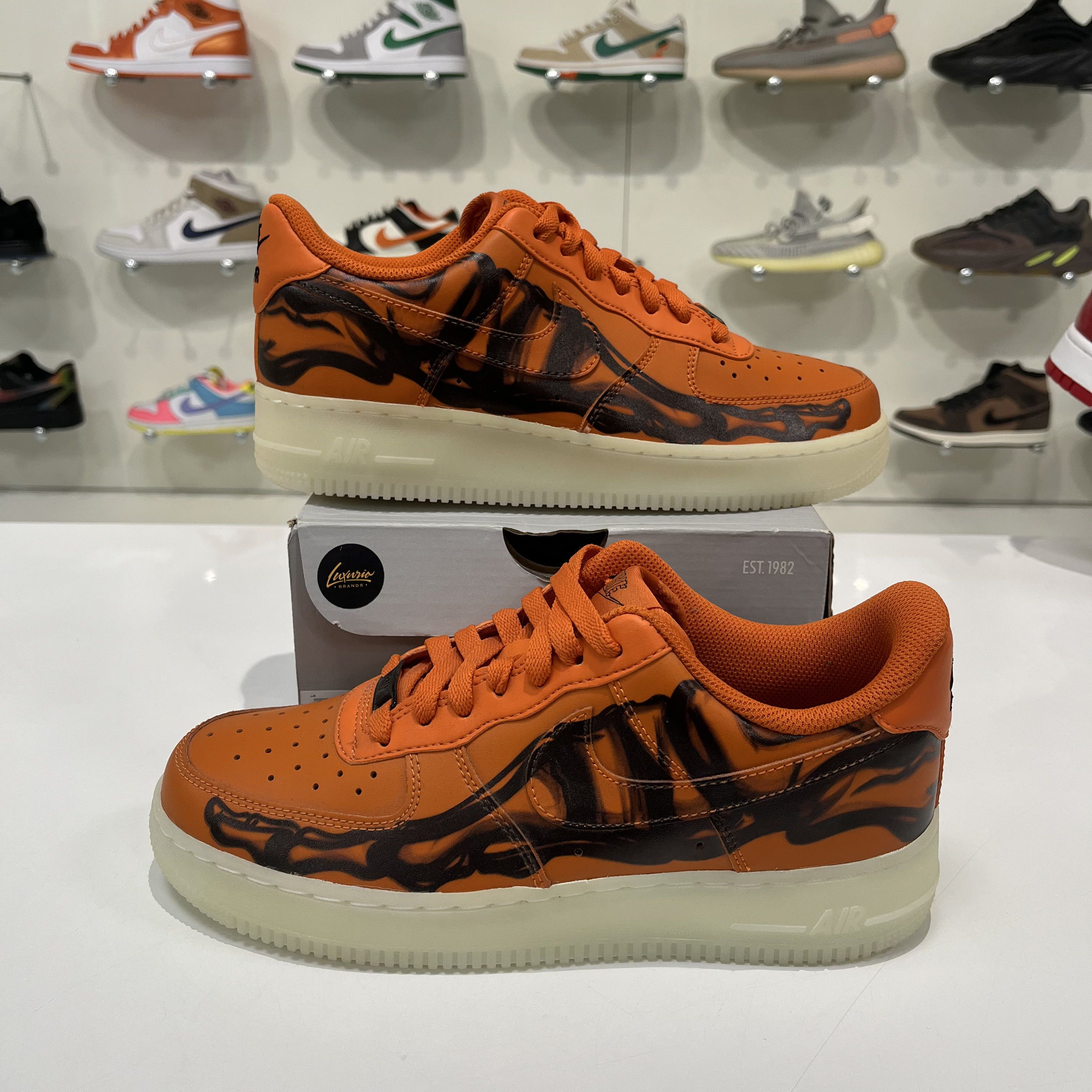 Nike Nike Air Force 1 Low Skeleton Orange Size US 7.5 / EU 40-41 - 1 Thumbnail
