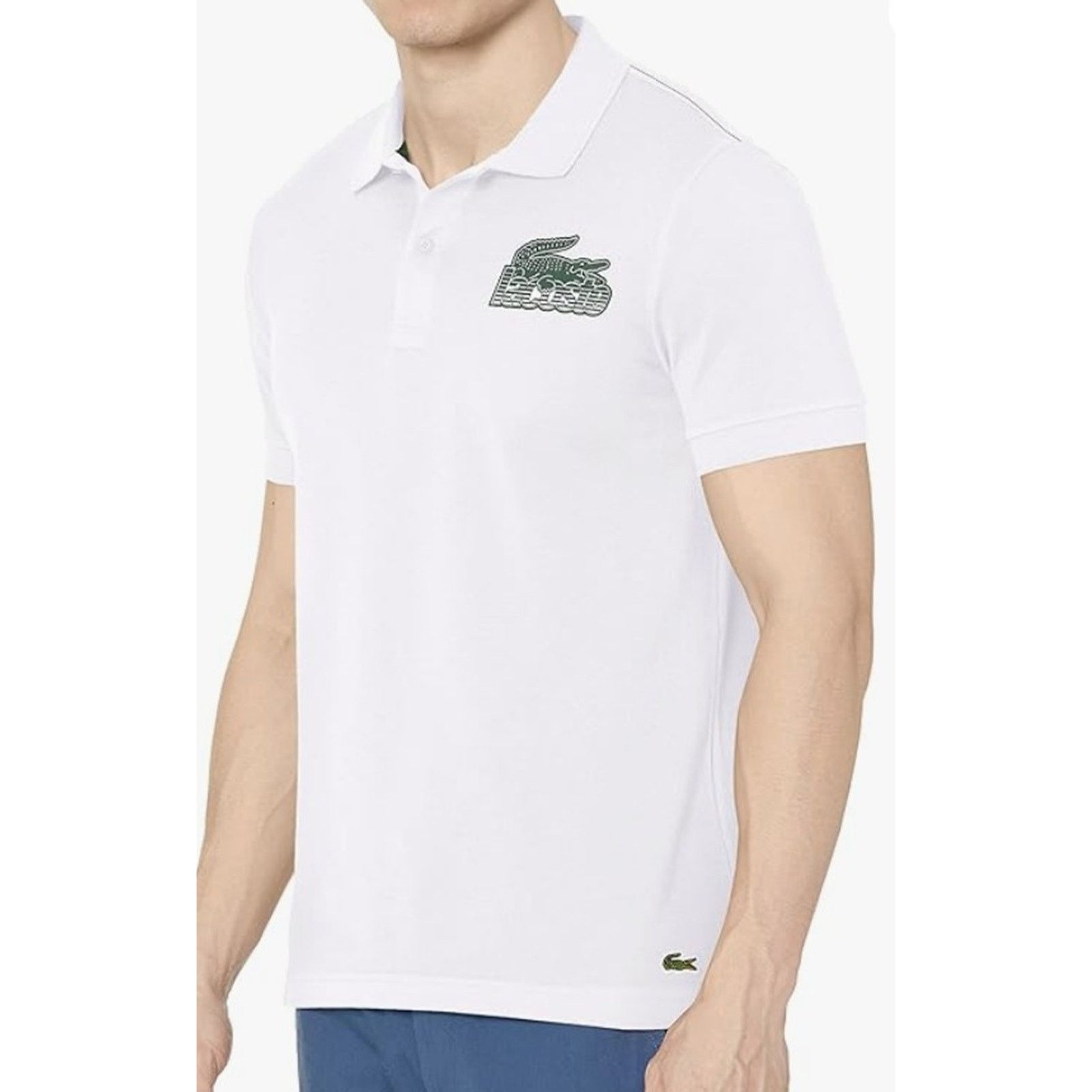 Lacoste Lacoste Mens Contemporary Regular Fit Graphic Polo White M Size US M / EU 48-50 / 2 - 1 Thumbnail