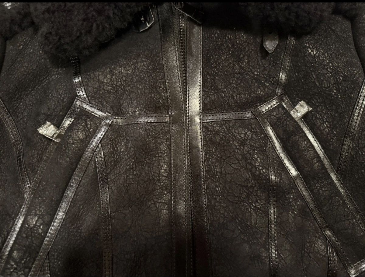 Burberry Prorsum Burberry Prorsum Shearling Biker Jacket Black Size S / US 4 / IT 40 - 7 Thumbnail
