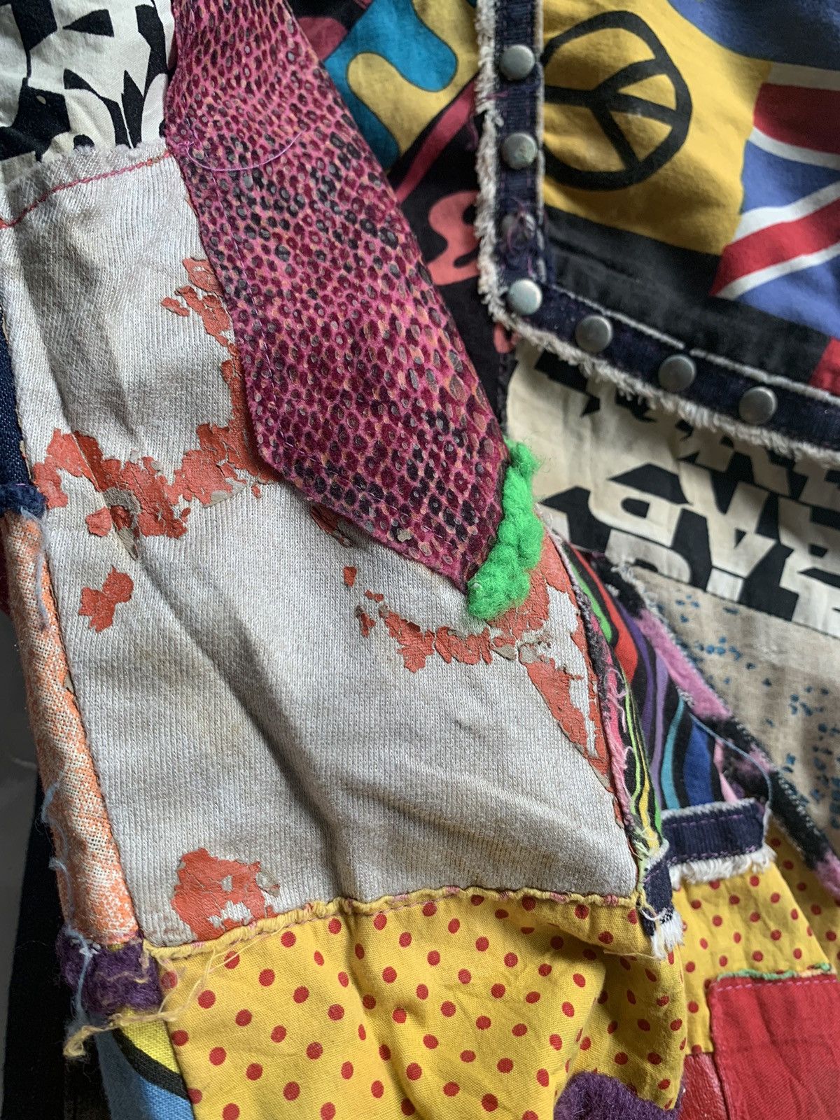 If Six Was Nine × Japanese Brand FLARE PATCHWORK HANDMADE HIPPIES STYLE REWORK INSANE PANTS🌈 Size US 32 / EU 48 - 16 Thumbnail