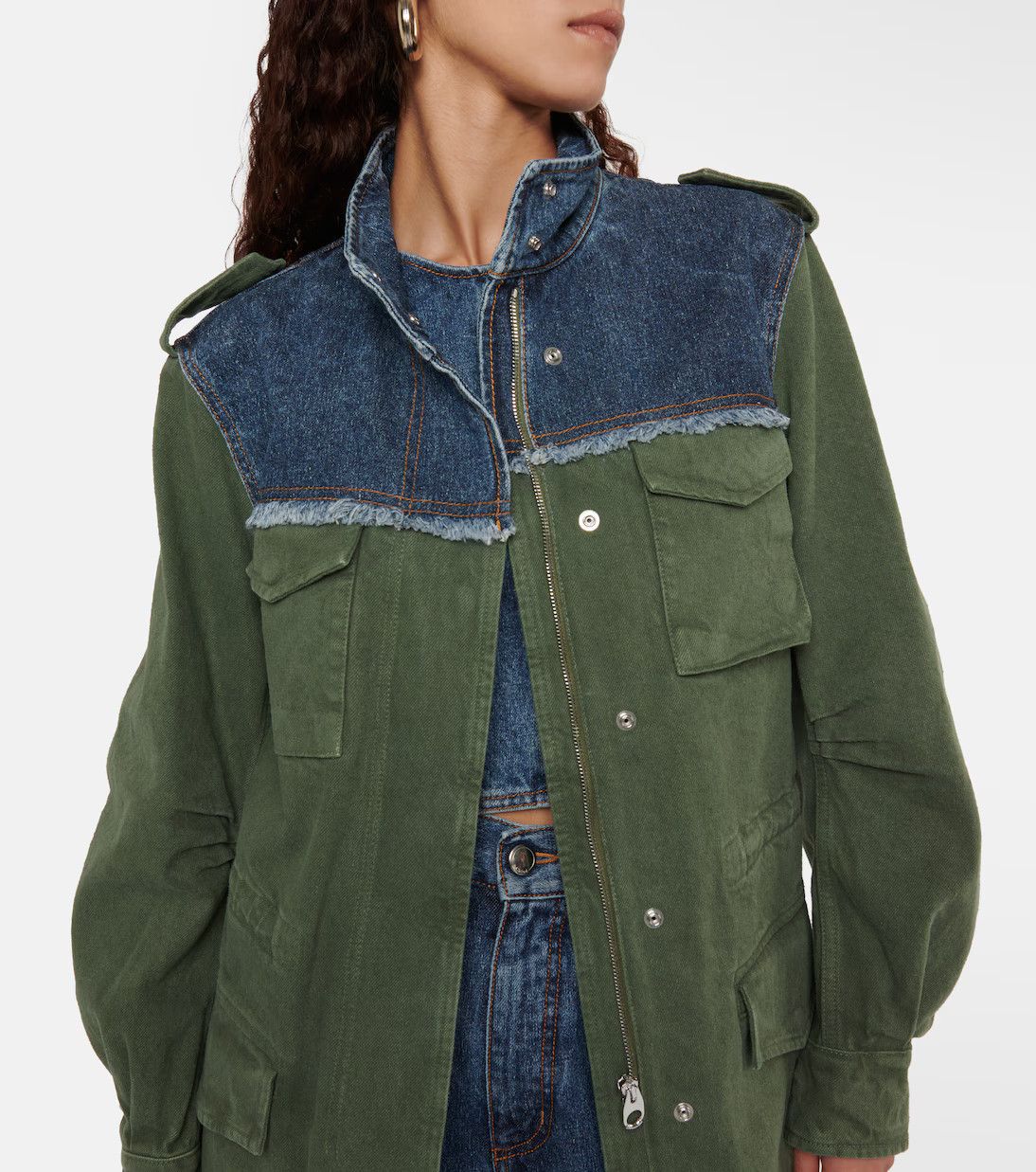 Chloe o1loc1c0425 CHC23 Jacket in Blue & Green Size S / US 4 / IT 40 - 4 Thumbnail