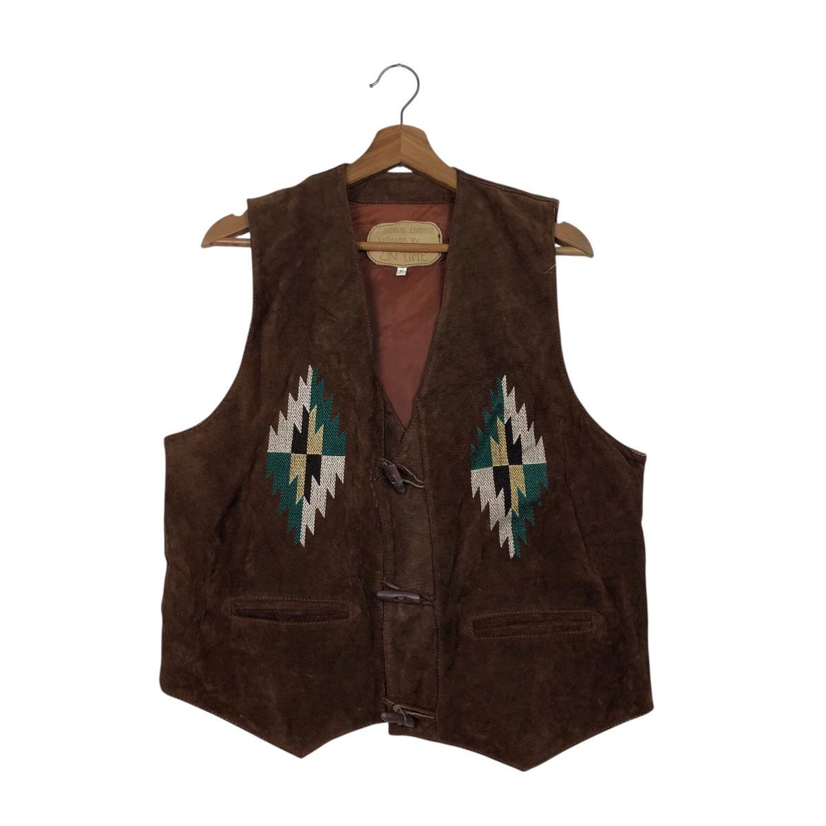 Japanese Brand Vintage Genuine Leather Vest Chimayo Design Toyo Enterprise Size US M / EU 48-50 / 2 - 2 Thumbnail