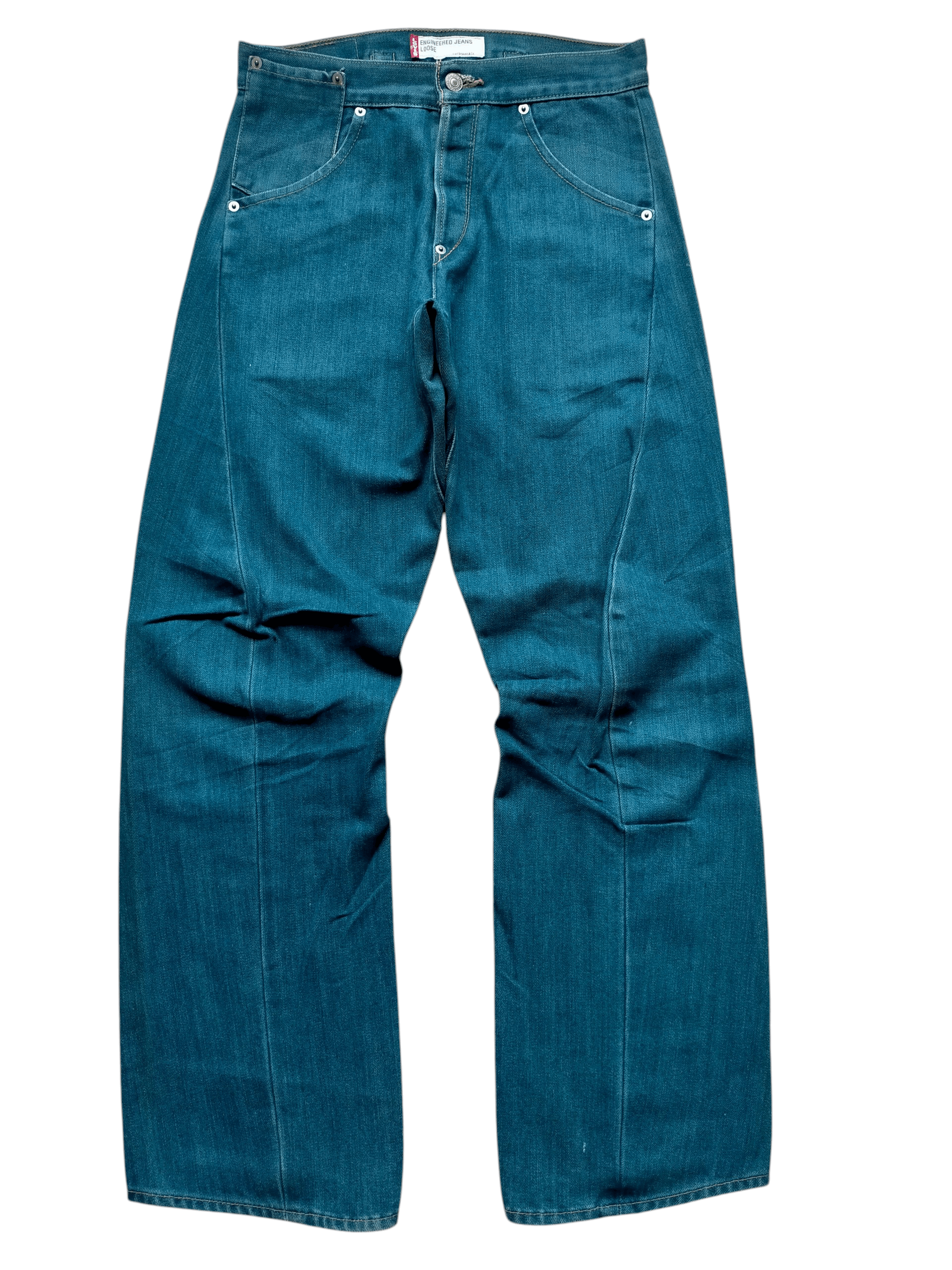 Levi's Vintage 90s Levis Engineering Loose Single Pocket Jeans Size US 29 - 2 Thumbnail