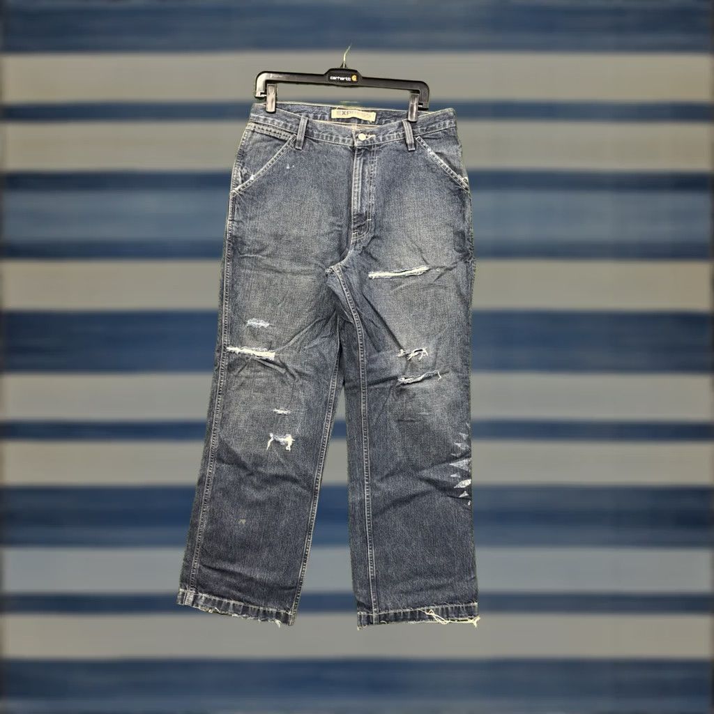 Express Express Jeans Mens 32x30 Precision Fit Wide Leg Denim Jeans 5-Pocket Blue Casual Y2K Mens Size US 32 / EU 48 - 1 Thumbnail