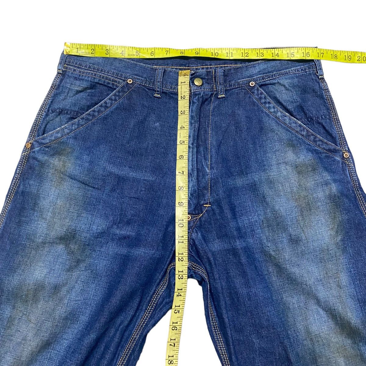 Bape Vintage Bape Denim Carpenter Pants Oiled Coated Size US 34 / EU 50 - 19 Thumbnail