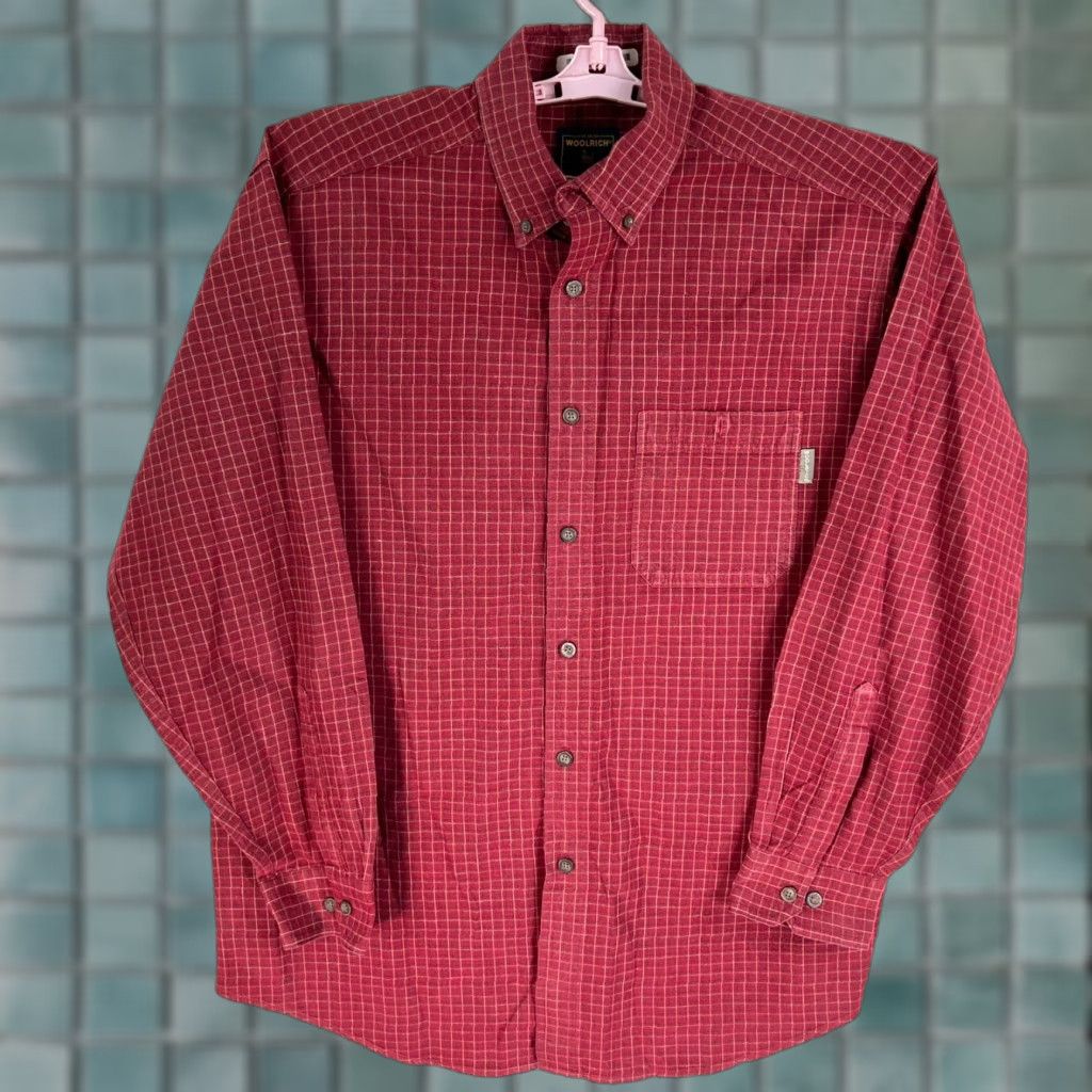 Vintage Woolrich Red Plaid Button-Up Shirt Mens XL Long Sleeve Casual Outdoor Size US XL / EU 56 / 4 - 1 Thumbnail