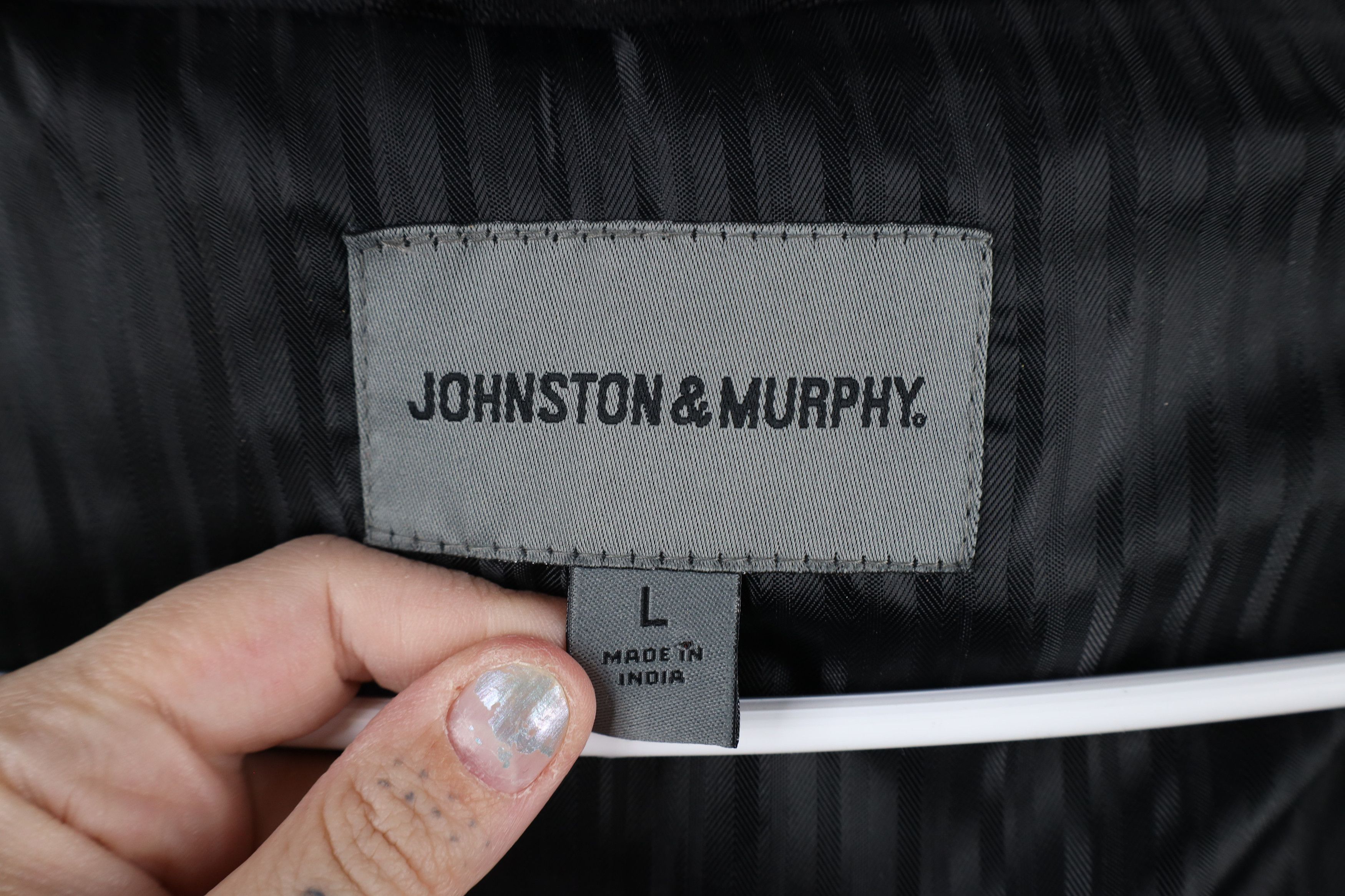 Johnston & Murphy × Vintage Johnston & Murphy Wool Cashmere Button Car Coat Jacket Black Size US L / EU 52-54 / 3 - 10 Thumbnail