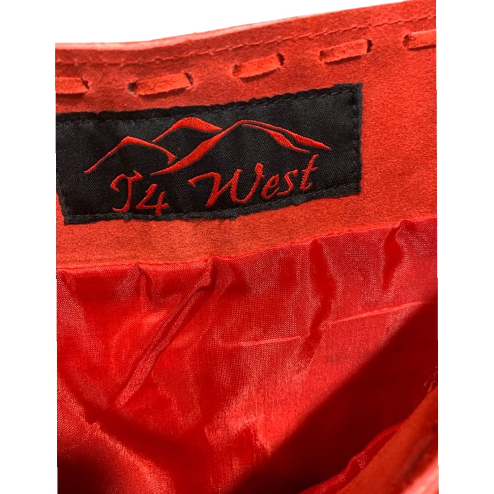 DANCER VINTAGE T4 West Red Suede Midi Skirt Fringed Western Dance Rodeo 3X Women Skirt Adult Plus Size Red Midi Skirt 3X Womens Size 40" / US 18 - 5 Thumbnail