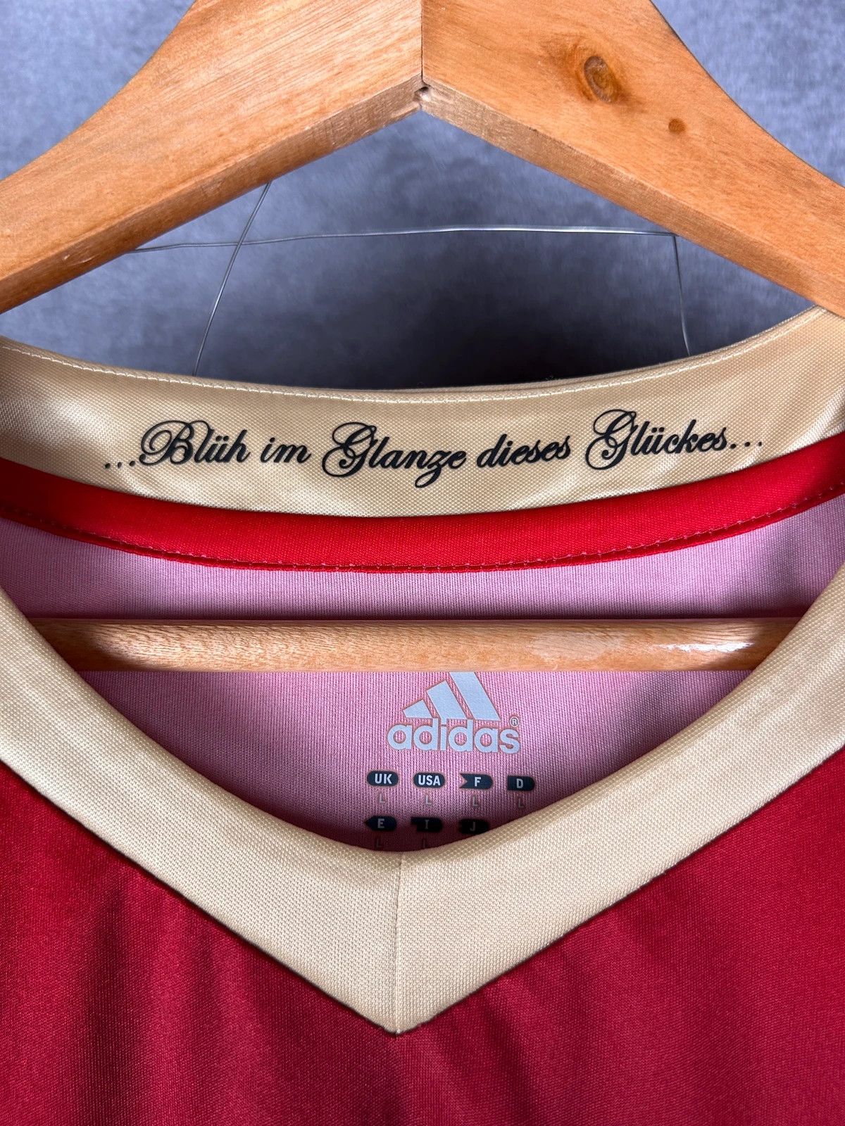 Adidas Adidas Germany football tee red black gold mini logo Size L / US 10 / IT 46 - 4 Thumbnail