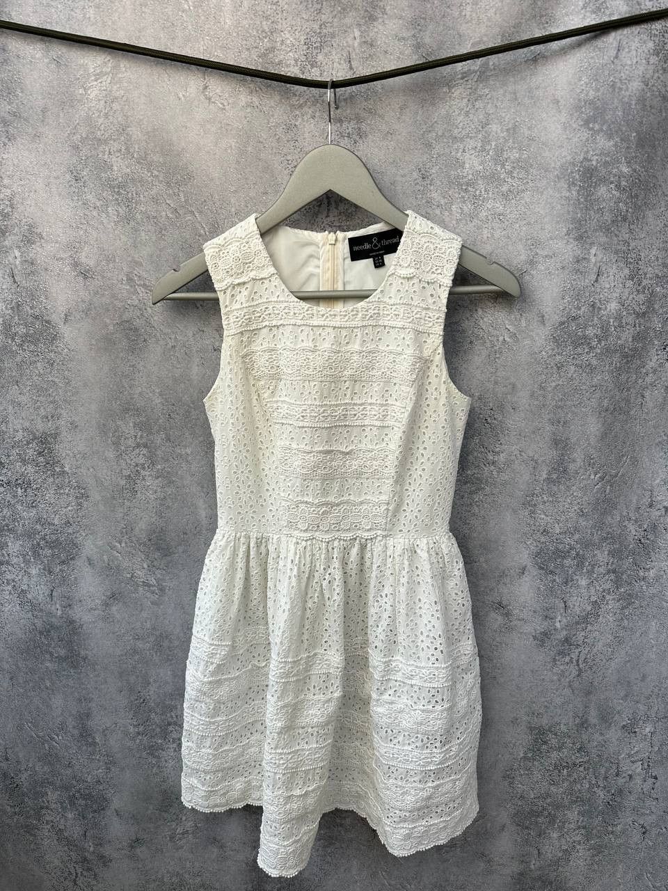 Needles Needle & Thread White Broderie Lace Sleeveless Dress Size S / US 4 / IT 40 - 2 Thumbnail