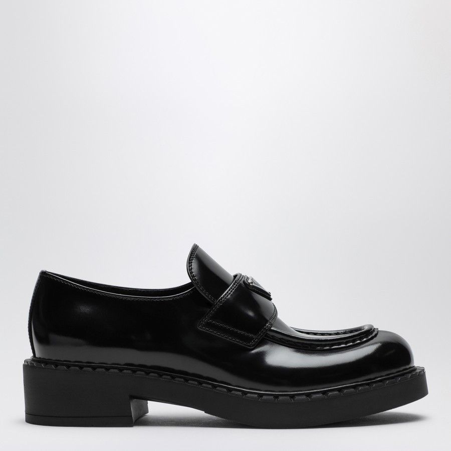 Prada o1d2blof0924 Leather Moccasin in Black Size US 10 / IT 40 - 2 Thumbnail