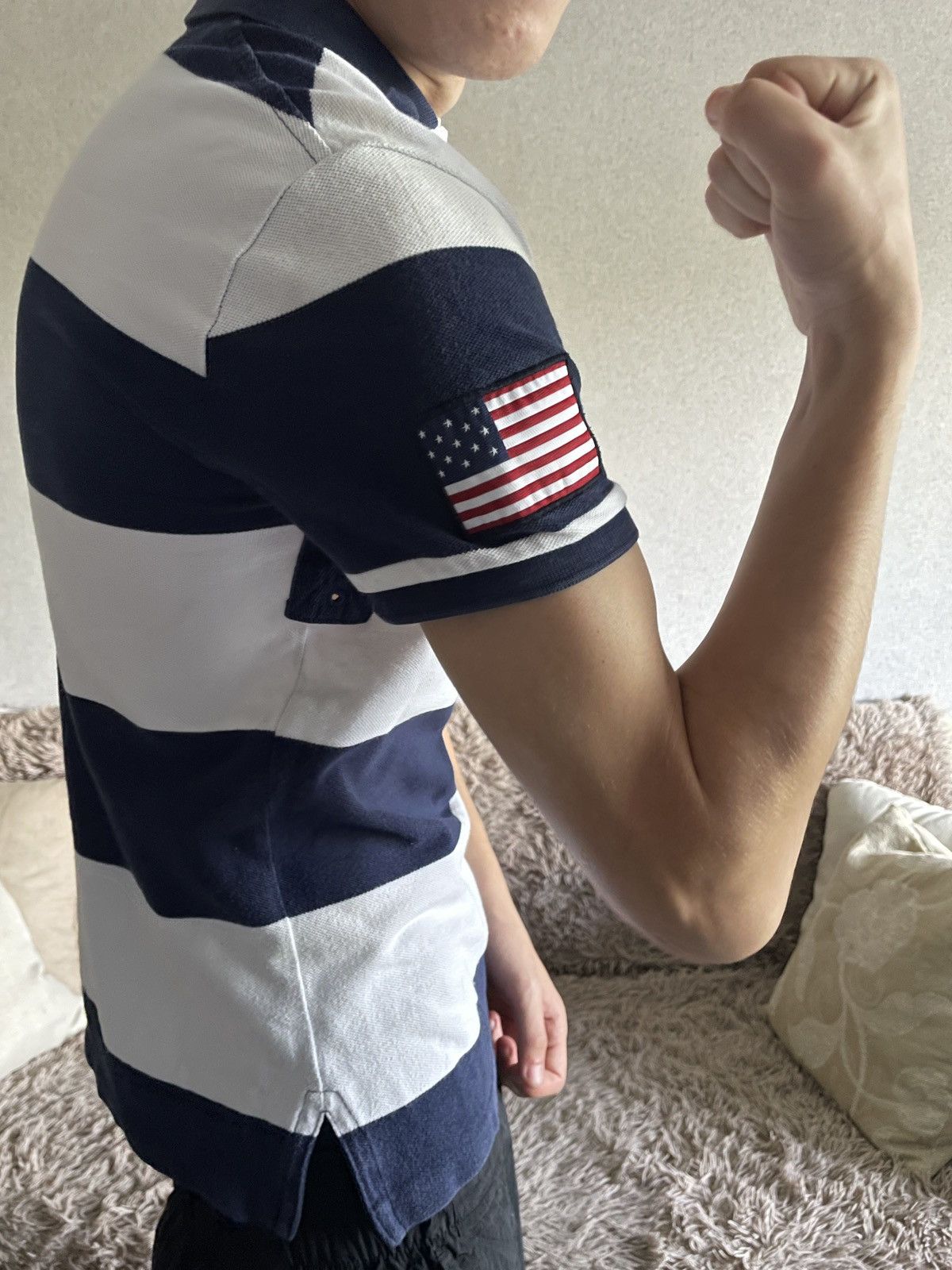 RRL Ralph Lauren 🐎🇺🇸 Polo Ralph Lauren United States Collar Neck T-Shirt Size US XS / EU 42 / 0 - 3 Thumbnail
