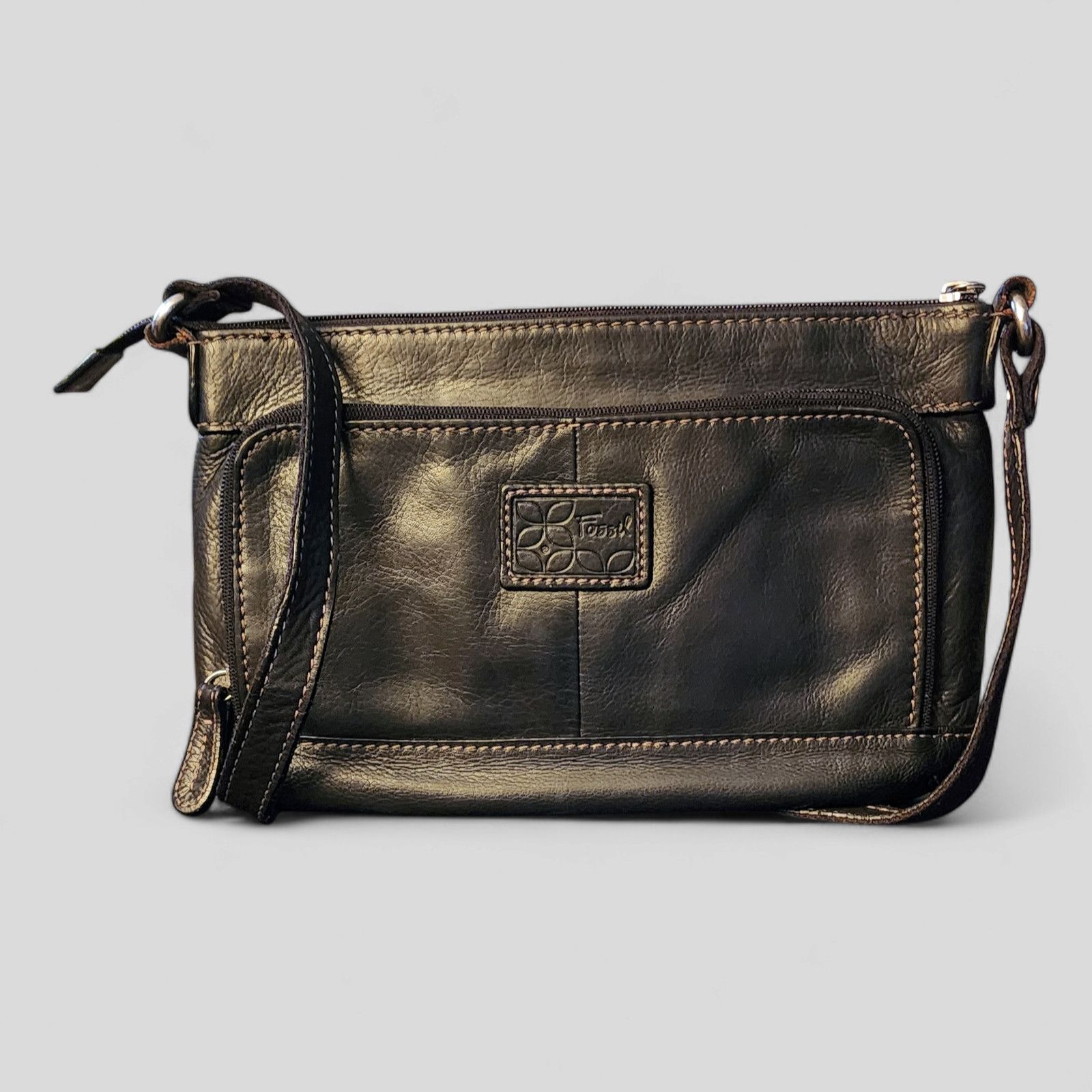 Fossil Vintage Fossil black leather black shoulder bag Size ONE SIZE - 1 Thumbnail
