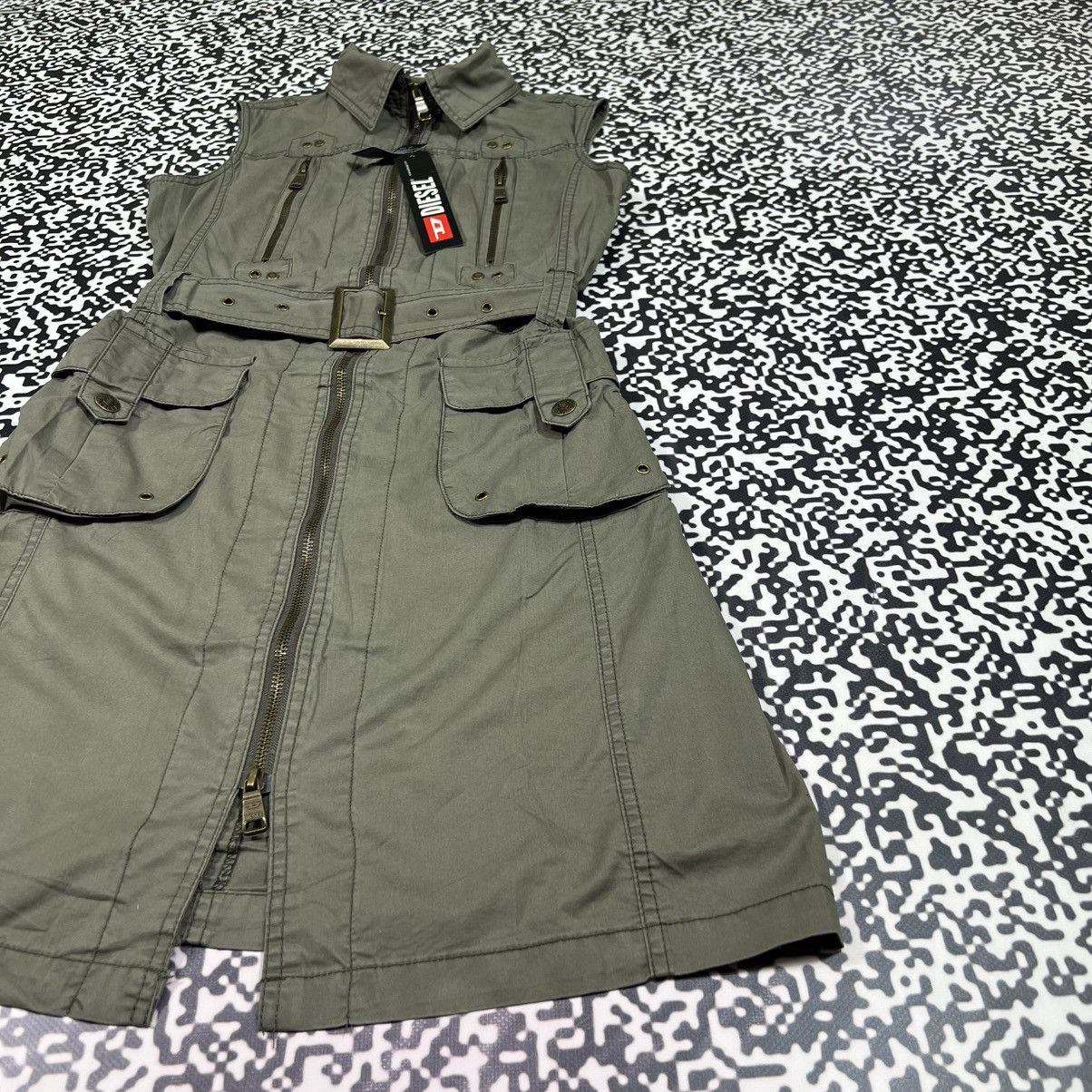 Diesel Vintage Y2K Diesel Japanese Style Belted Zip Casual Dress Size S / US 4 / IT 40 - 10 Thumbnail