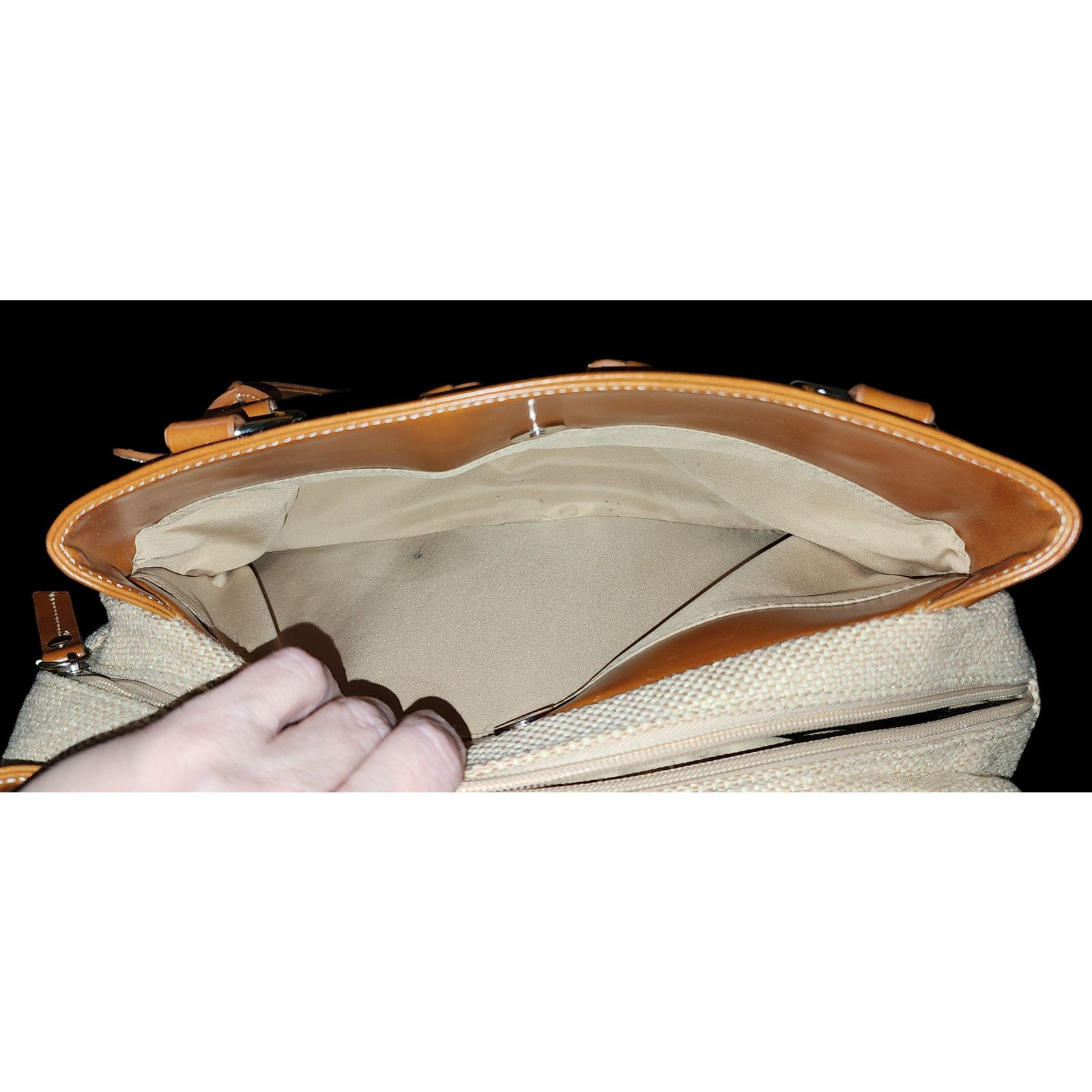 Giani Bernini Vintage Giani Bernini cream and aldo brown shoulder bag. Size ONE SIZE - 3 Thumbnail