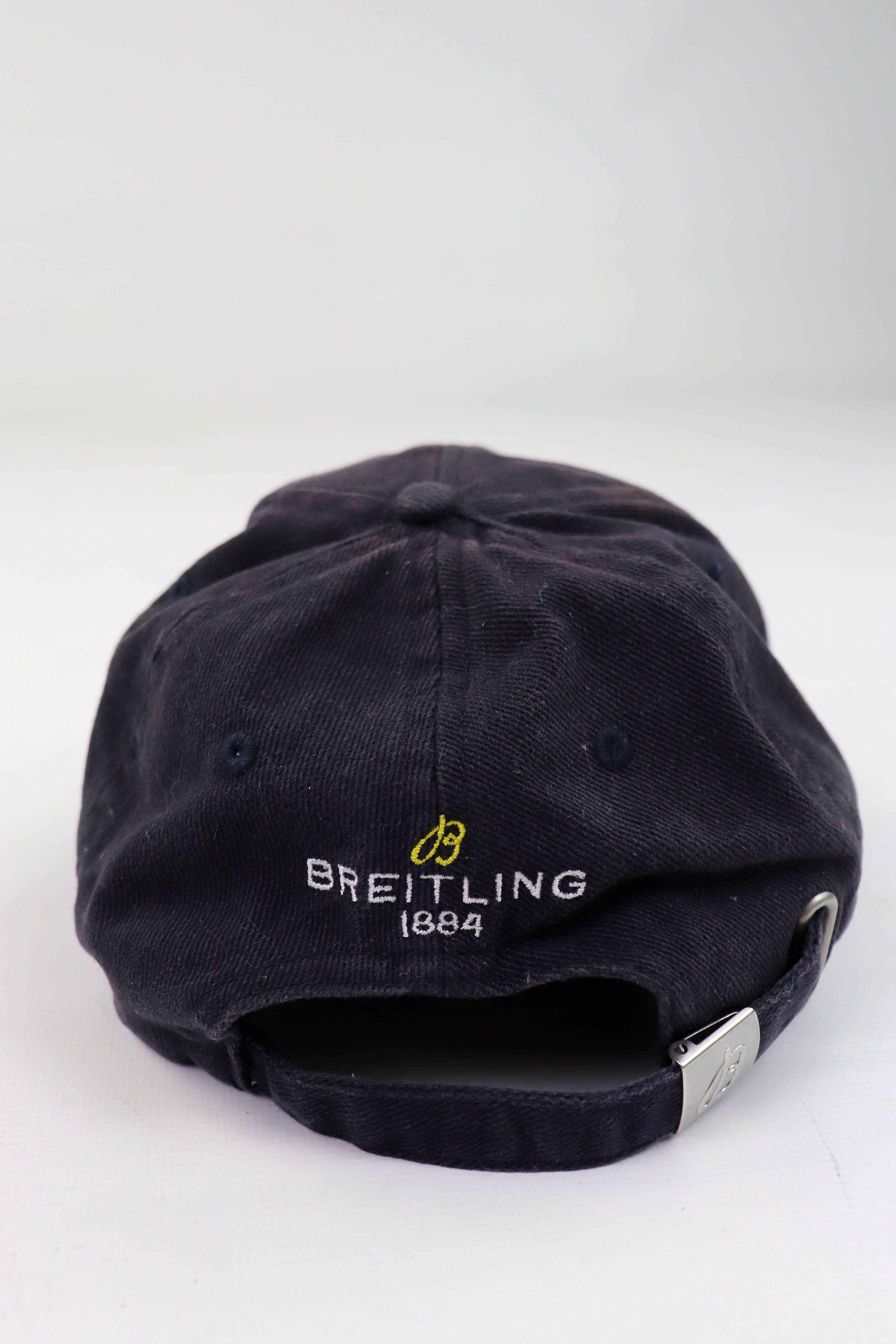 Breitling Breitling 00s Vintage Big Logo Sun Faded Navy Blue Cap Size ONE SIZE - 9 Thumbnail